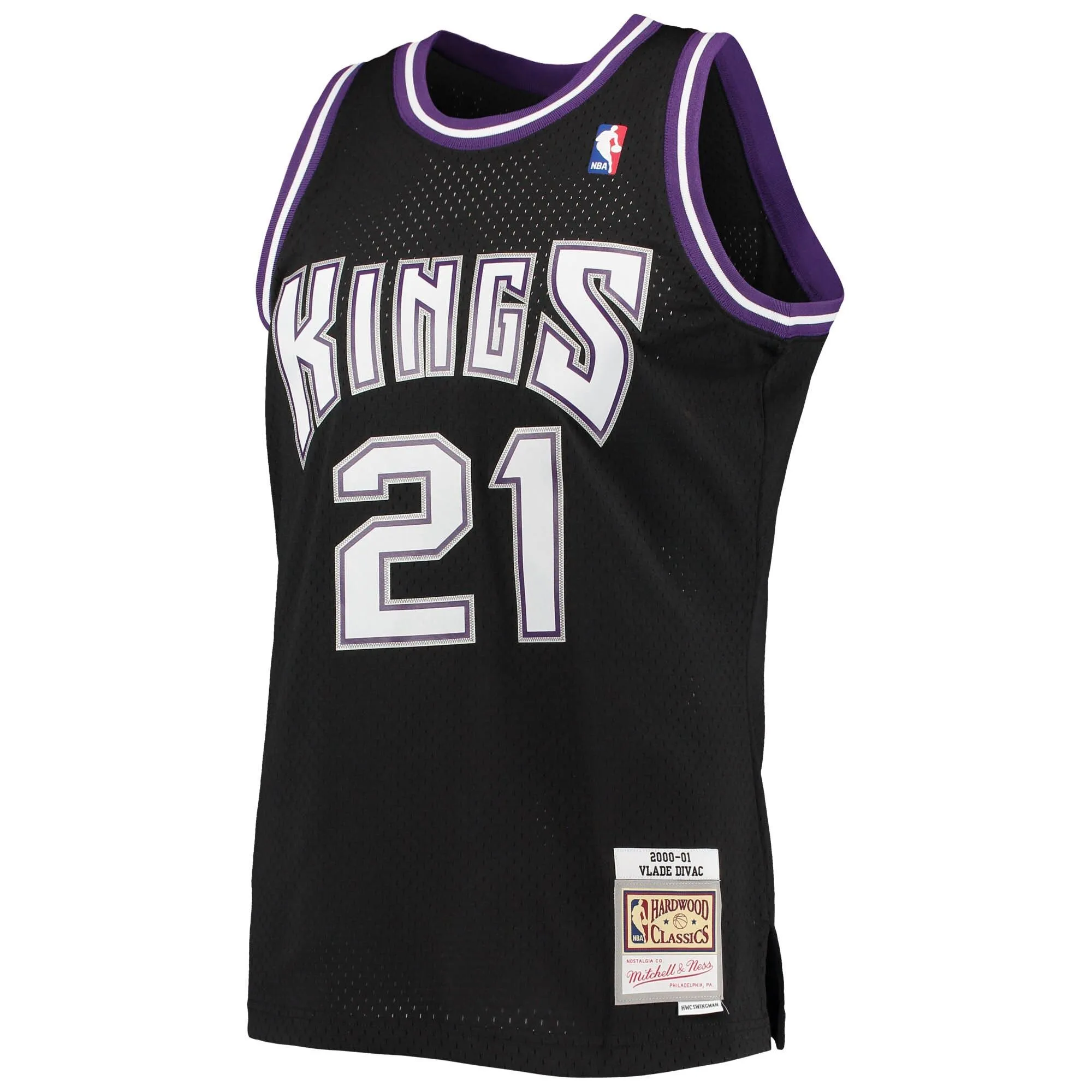 Vlade Divac Sacramento Kings Mitchell & Ness 2000/01 Hardwood Classics Swingman Jersey - Black