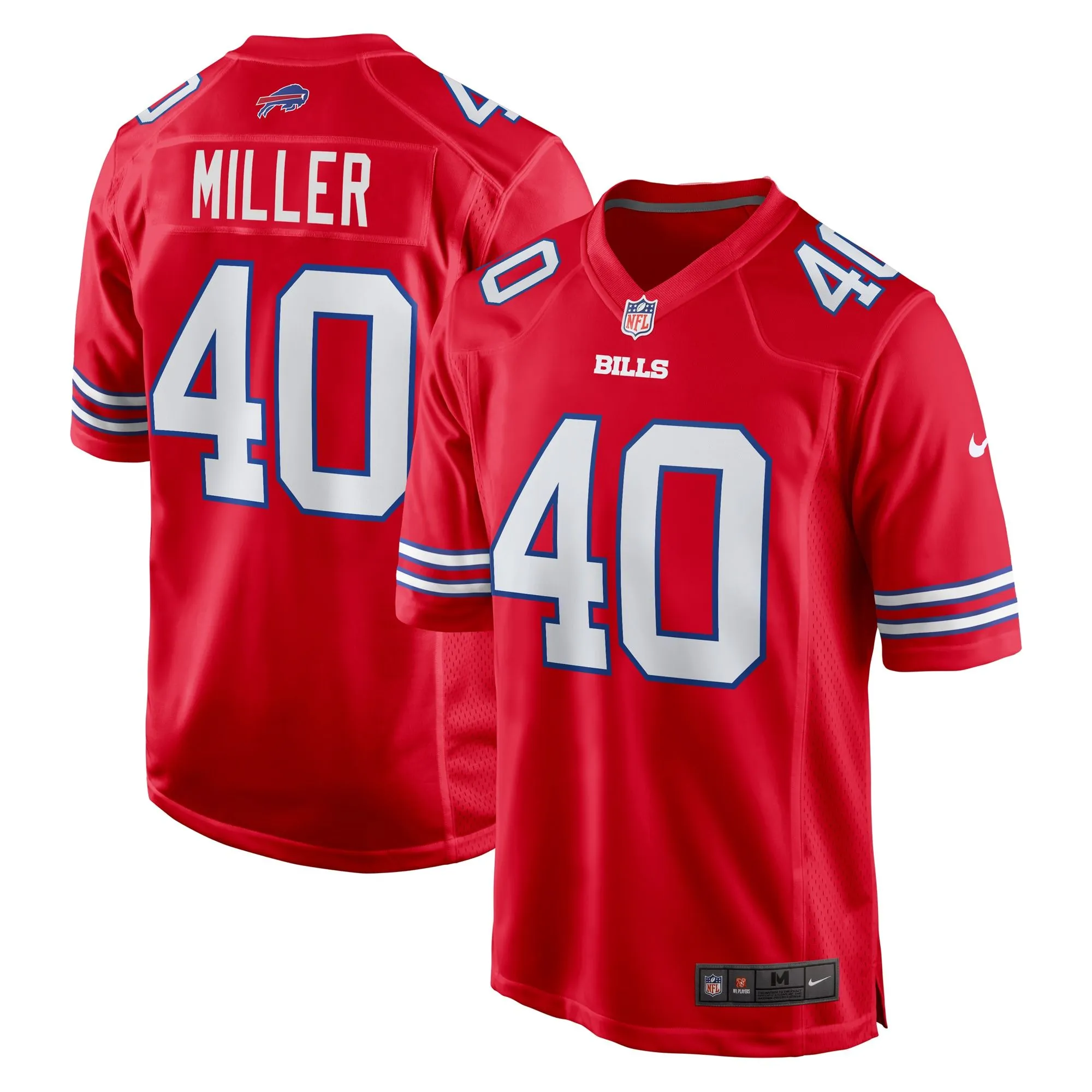 Von Miller Buffalo Bills  Alternate Game Jersey - Red