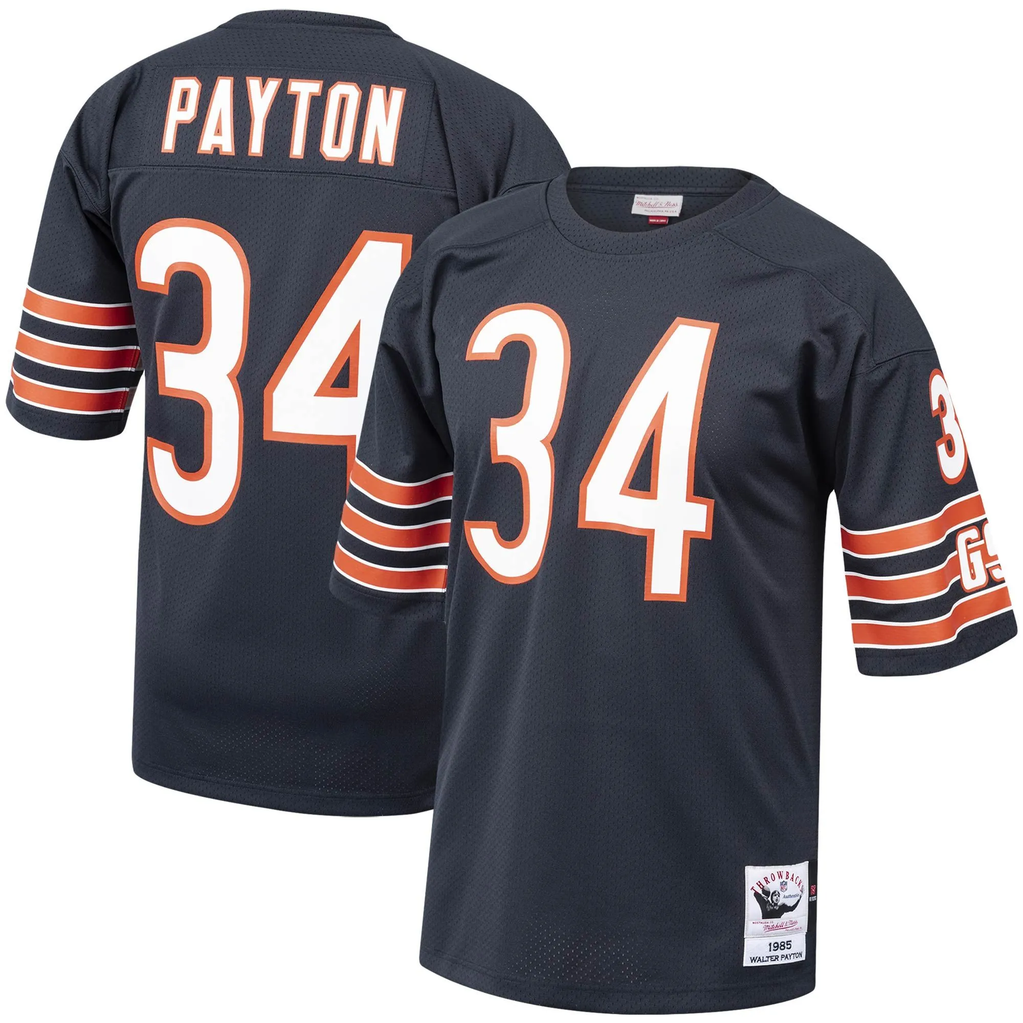 Walter Payton Chicago Bears 1985 Mitchell & Ness  Throwback Retired Player Jersey - Navy