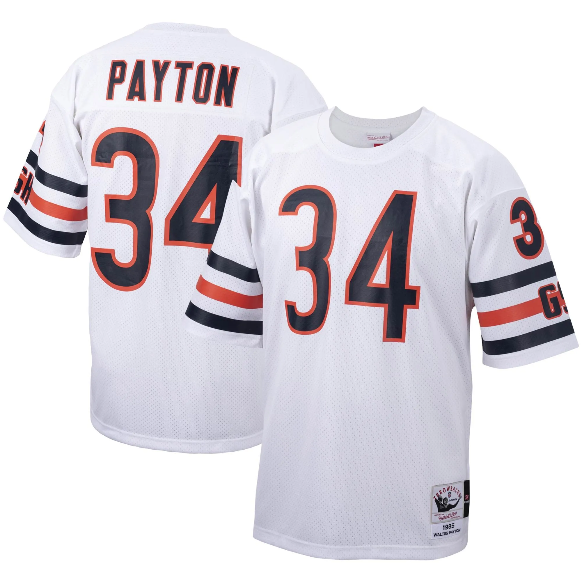 Walter Payton Chicago Bears 1985 Mitchell & Ness  Throwback Retired Player Jersey - White