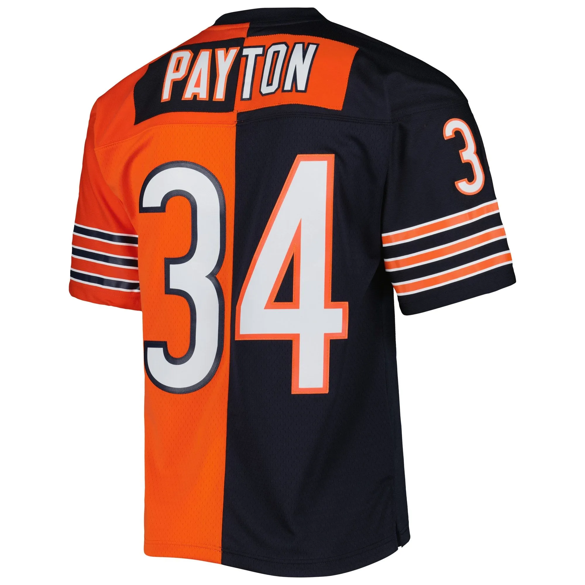 Walter Payton Chicago Bears Mitchell & Ness 1985 Split Legacy Replica Jersey - Navy/Orange