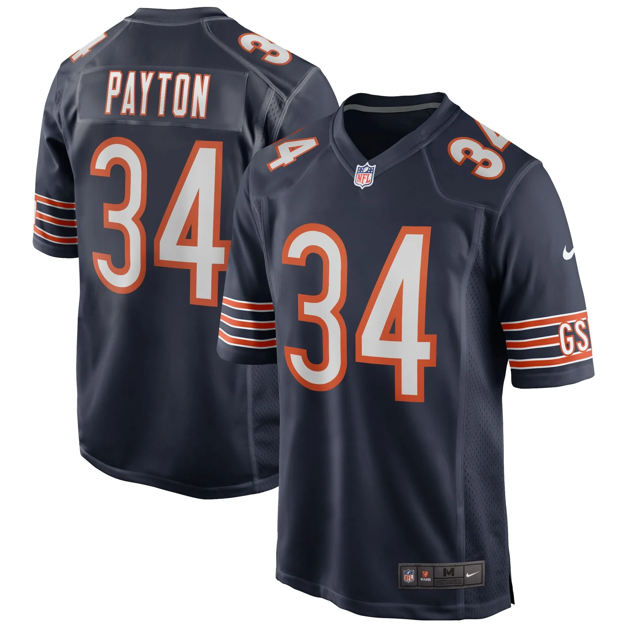 Walter Payton Chicago Bears  Game Retired Player Jersey - Navy