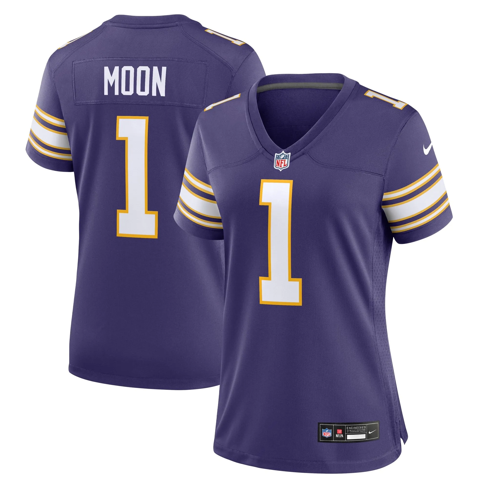 Warren Moon Minnesota Vikings  Women's Classic Retired Player Game Jersey - Purple