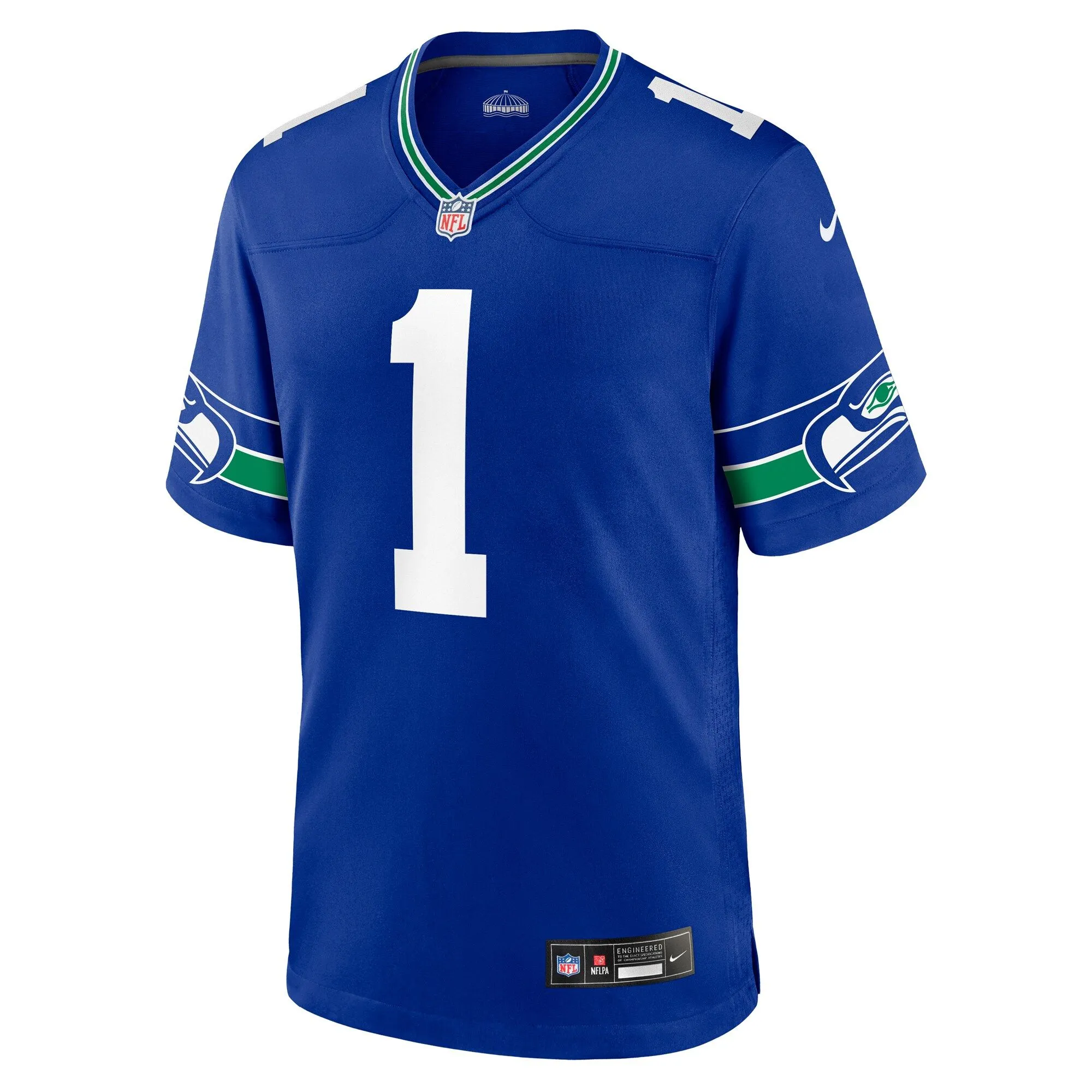 Warren Moon Seattle Seahawks  Throwback Retired Player Game Jersey - Royal