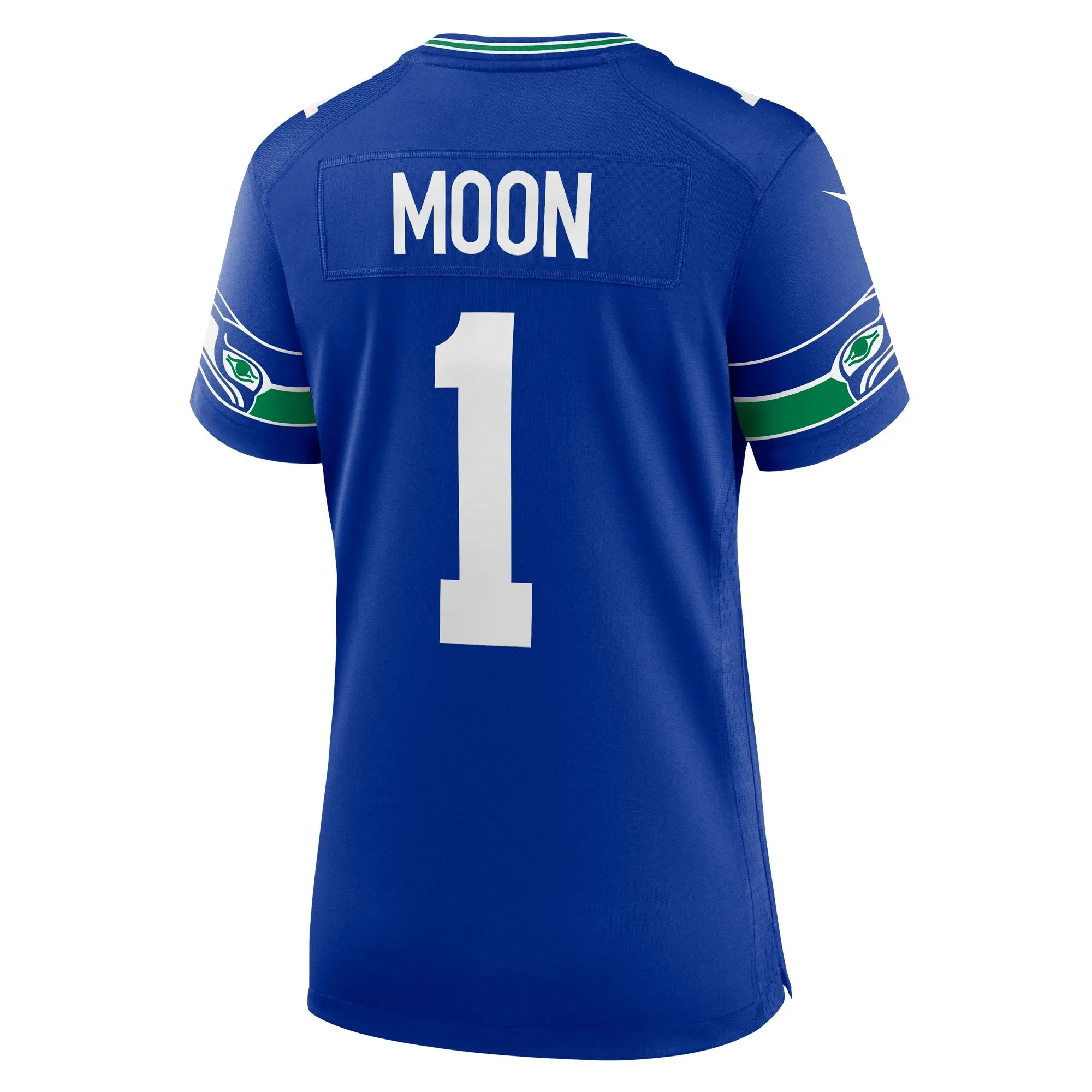 Warren Moon Seattle Seahawks  Women's Throwback Retired Player Game Jersey - Royal