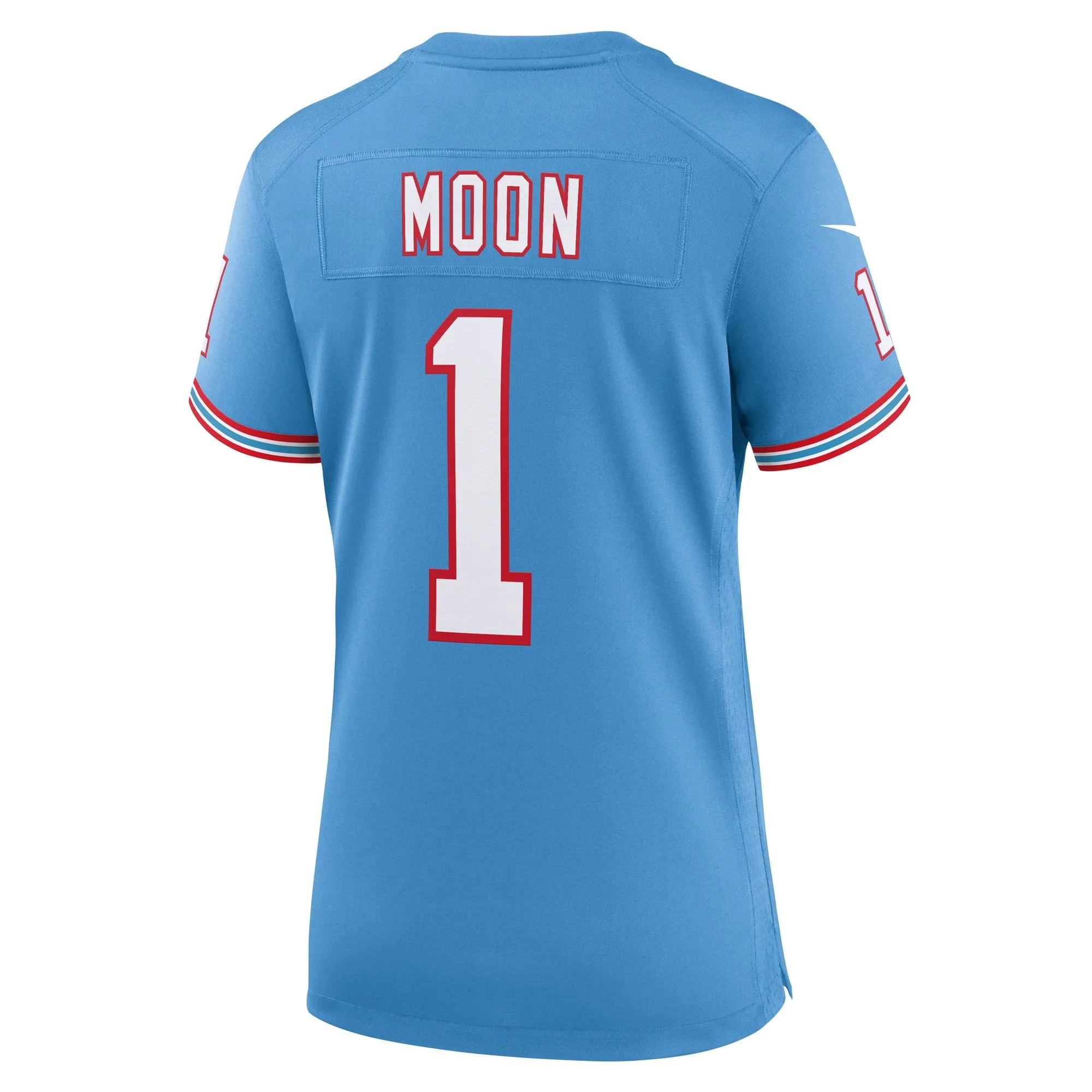 Warren Moon Tennessee Titans  Women's Oilers Throwback Retired Player Game Jersey - Light Blue