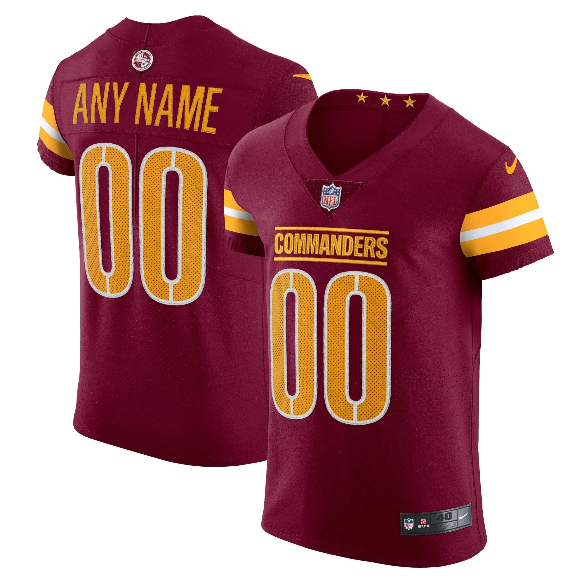 Washington Commanders  Vapor Untouchable Elite Custom Jersey - Burgundy