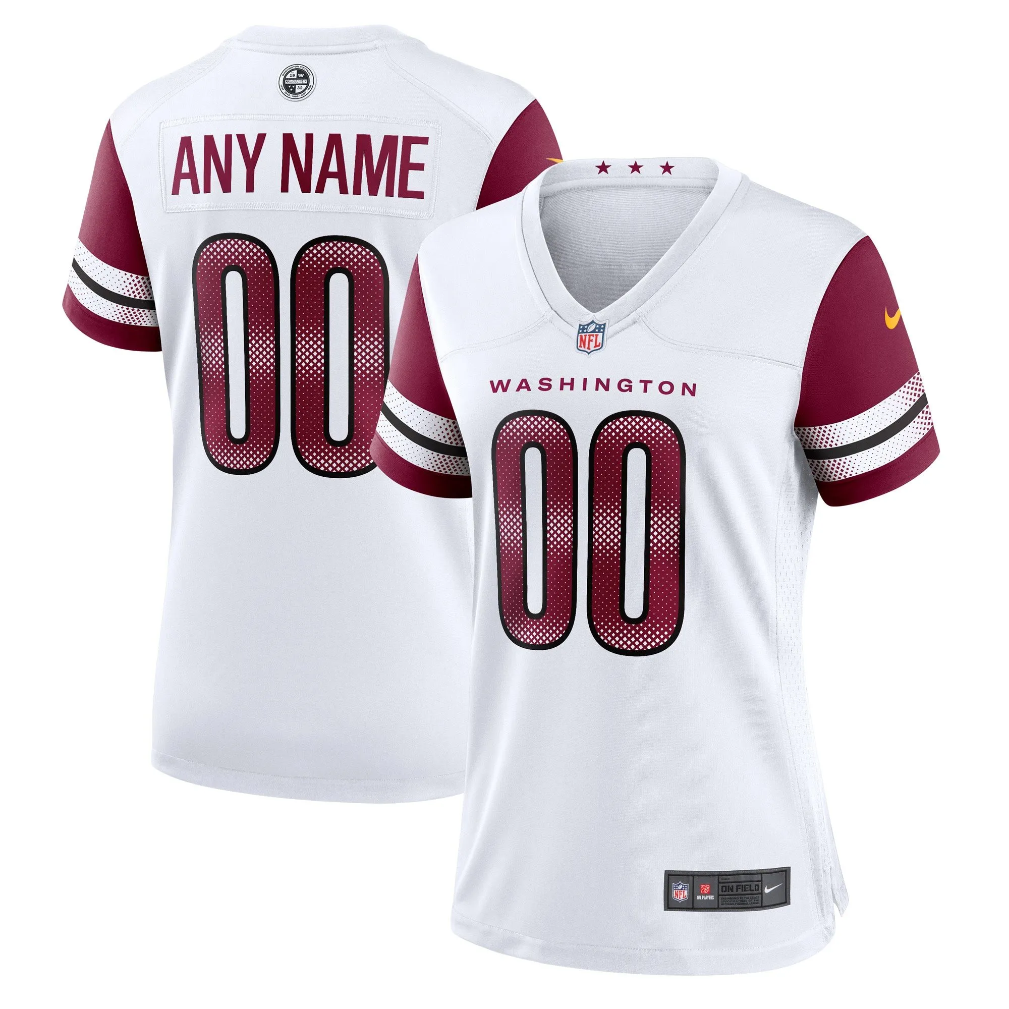 Washington Commanders  Women's Game Custom Player Jersey - White