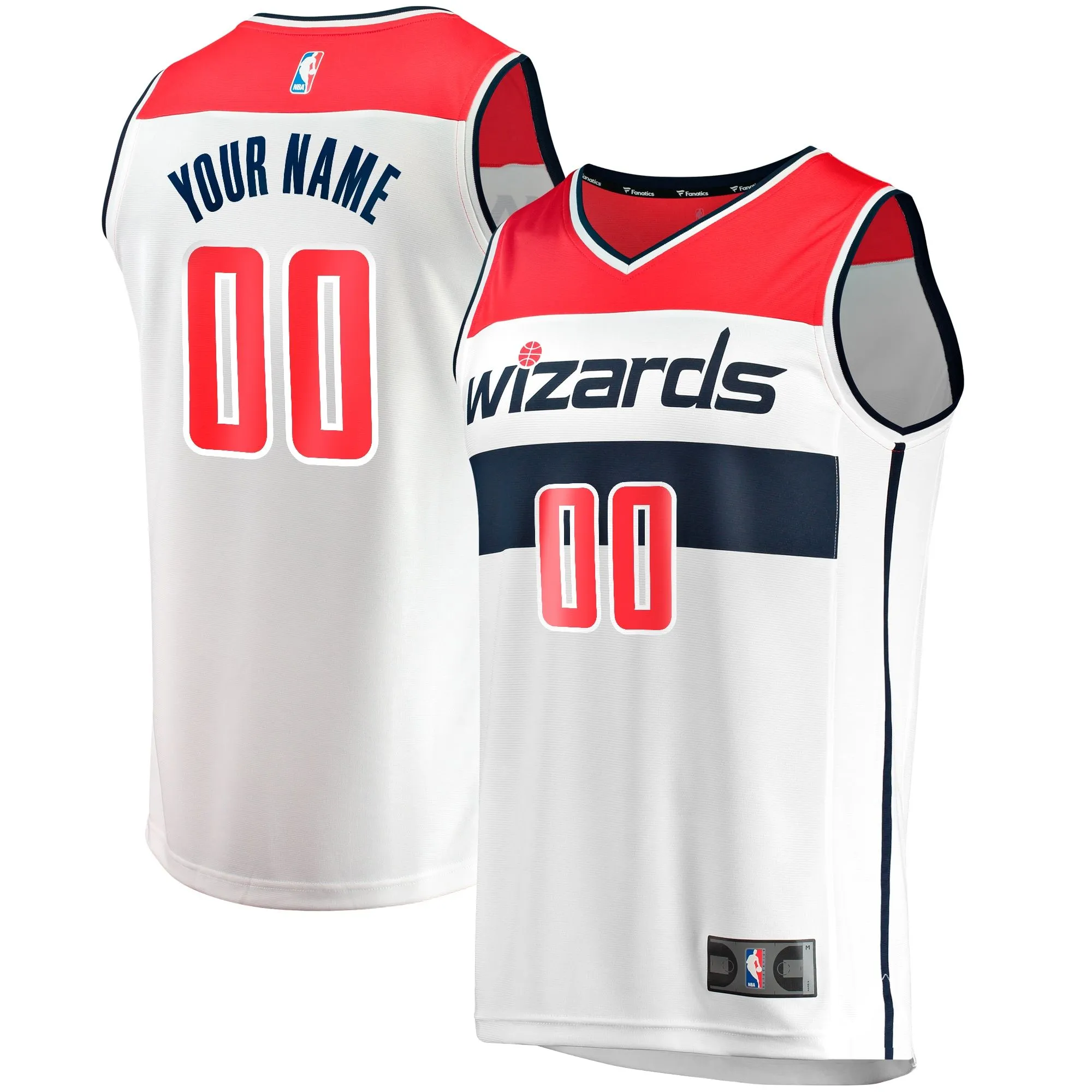 Washington Wizards Fanatics Branded Fast Break Custom Replica Jersey - Association Edition - White