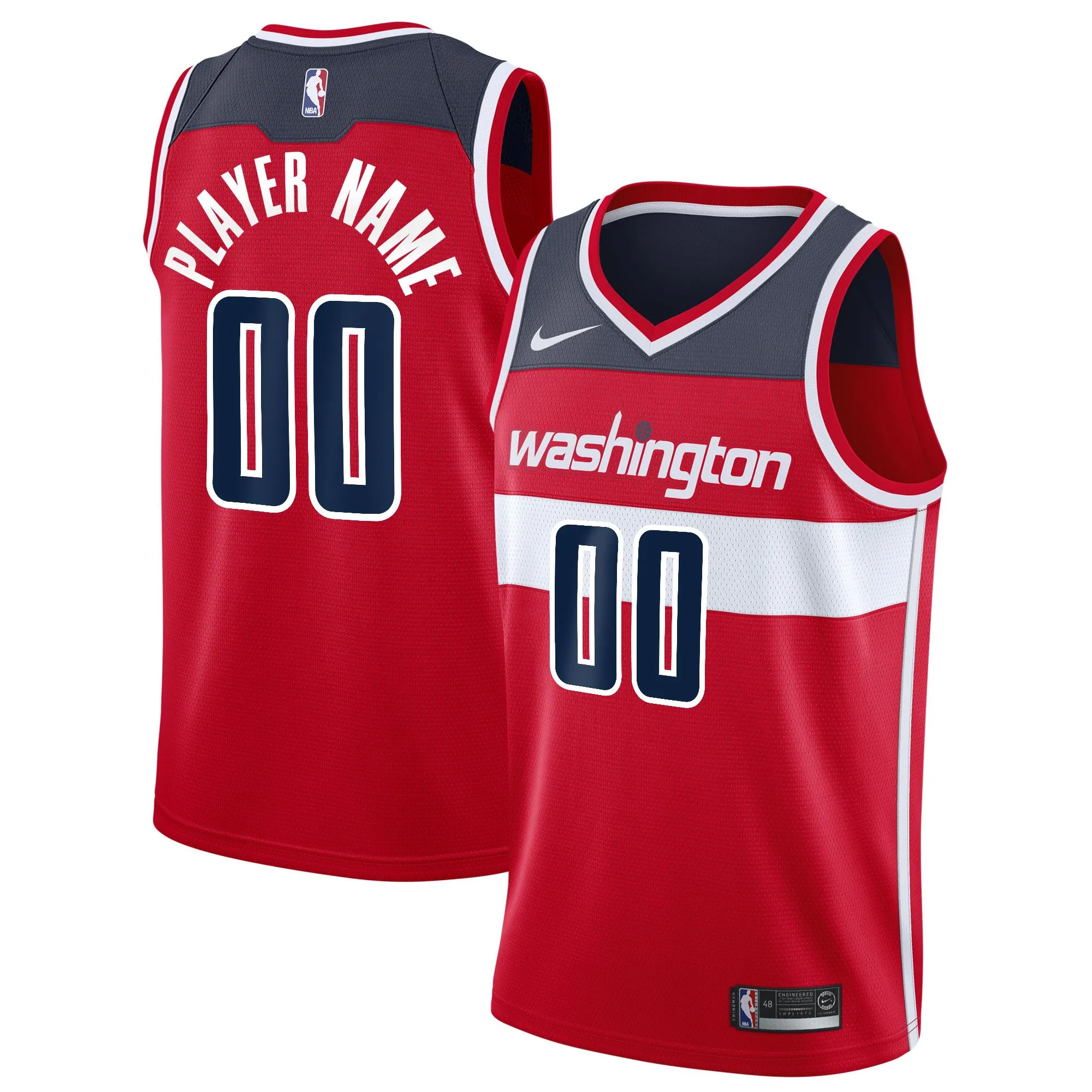 Washington Wizards  2020/21 Swingman Custom Jersey - Icon Edition - Red