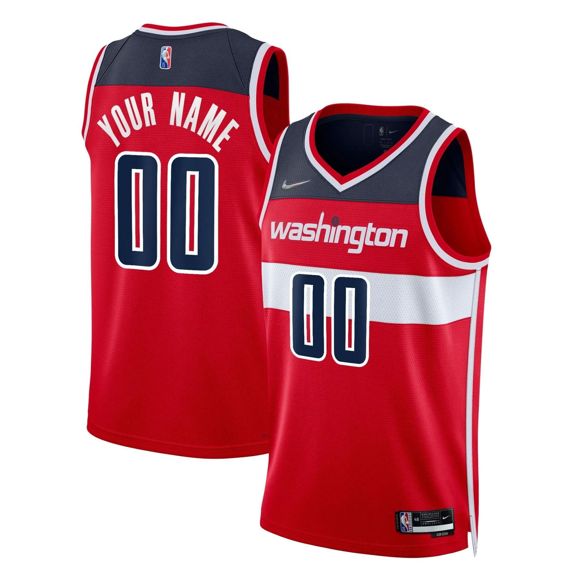 Washington Wizards  2021/22 Diamond Swingman Custom Jersey - Icon Edition - Red