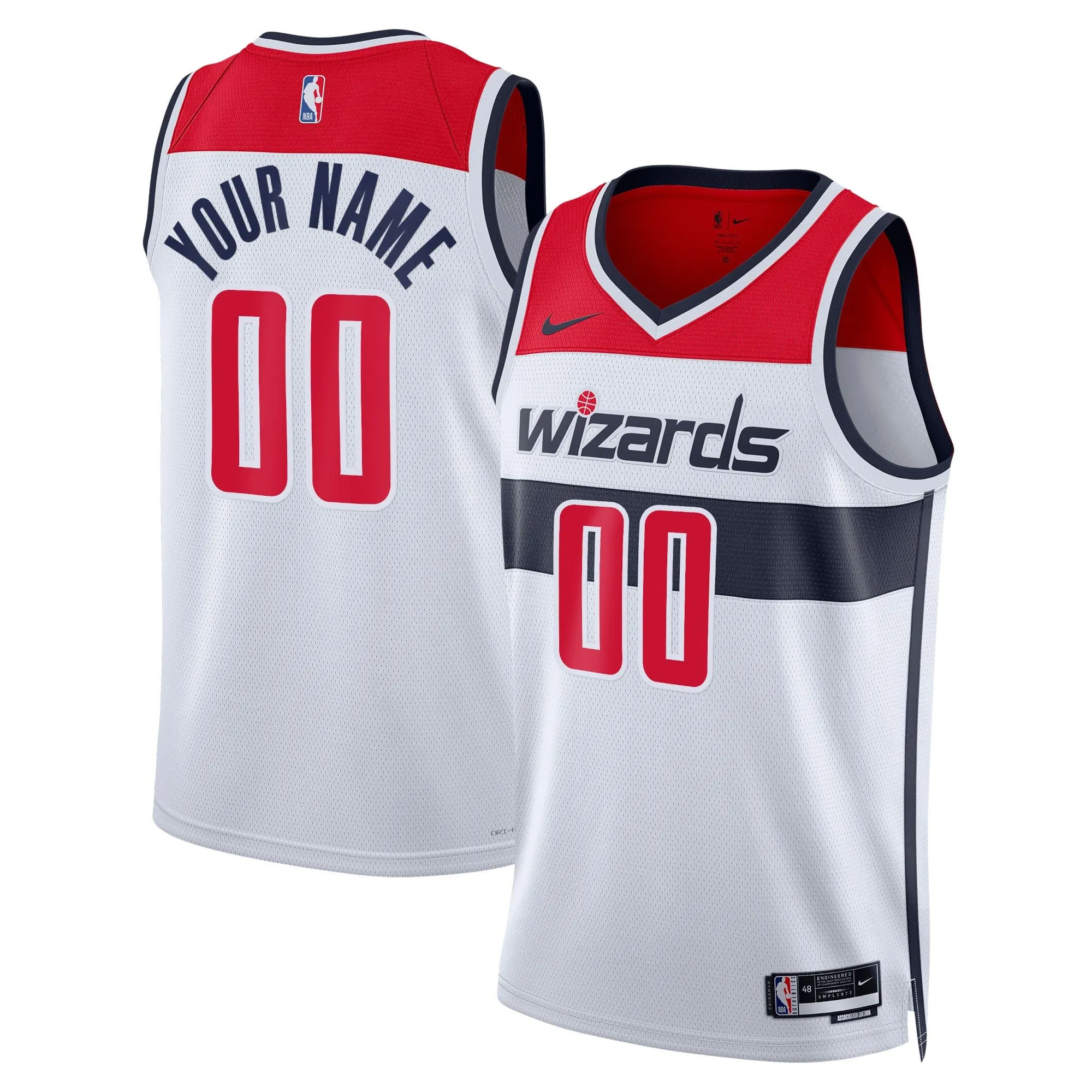 Washington Wizards  Unisex Swingman Custom Jersey White - Association Edition