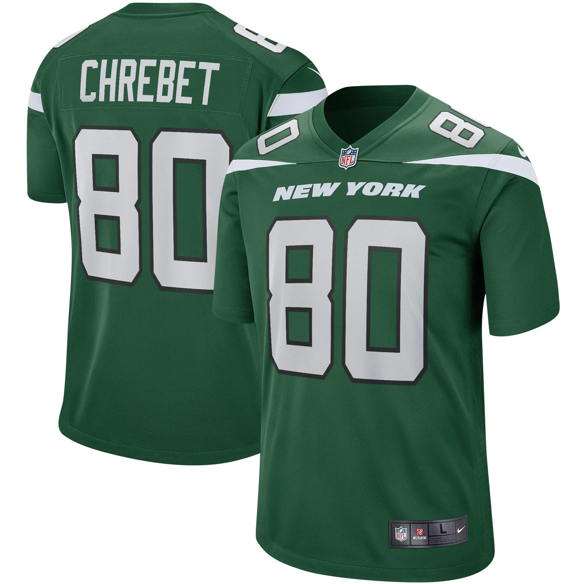 Wayne Chrebet New York Jets  Game Retired Player Jersey - Gotham Green