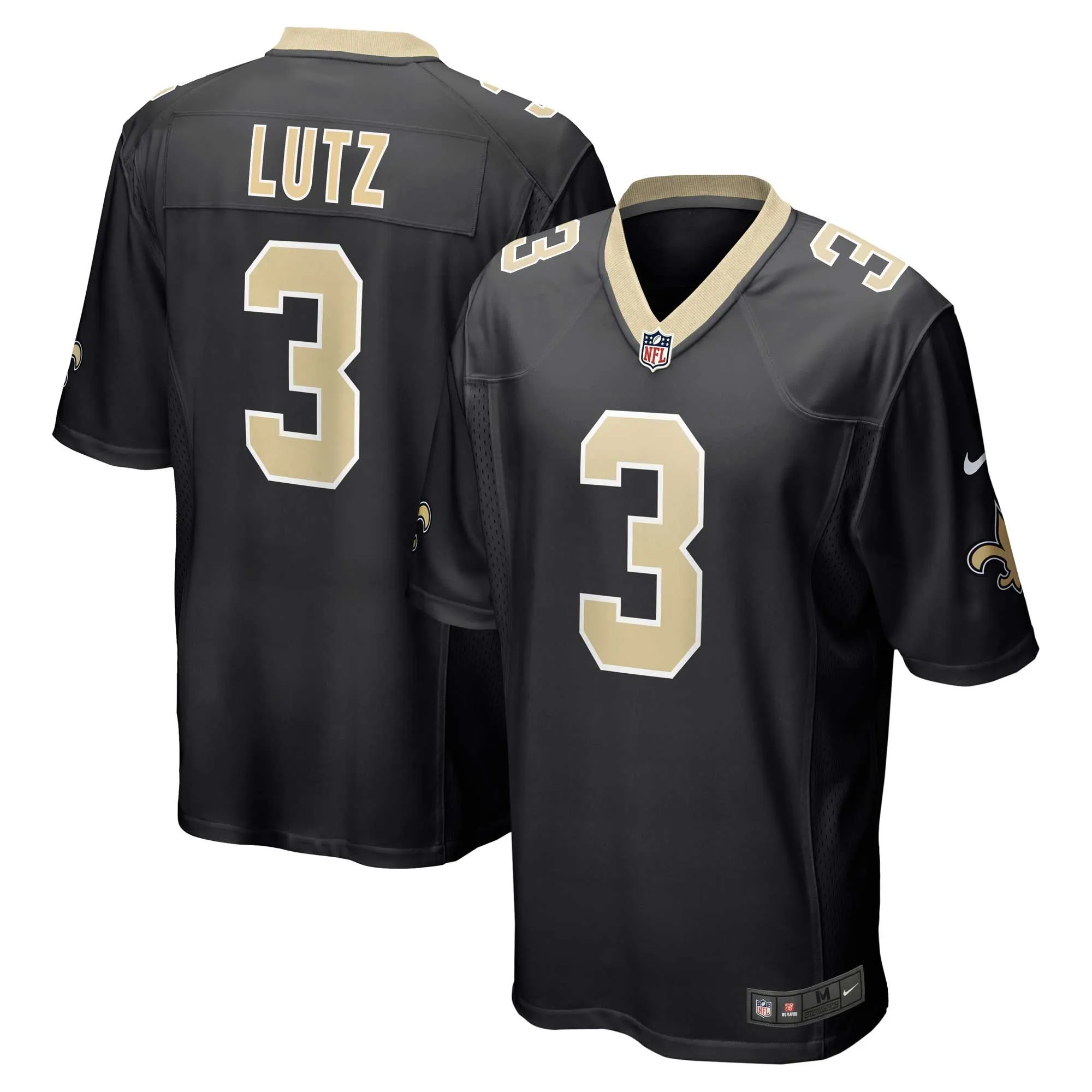 Wil Lutz New Orleans Saints  Game Jersey - Black