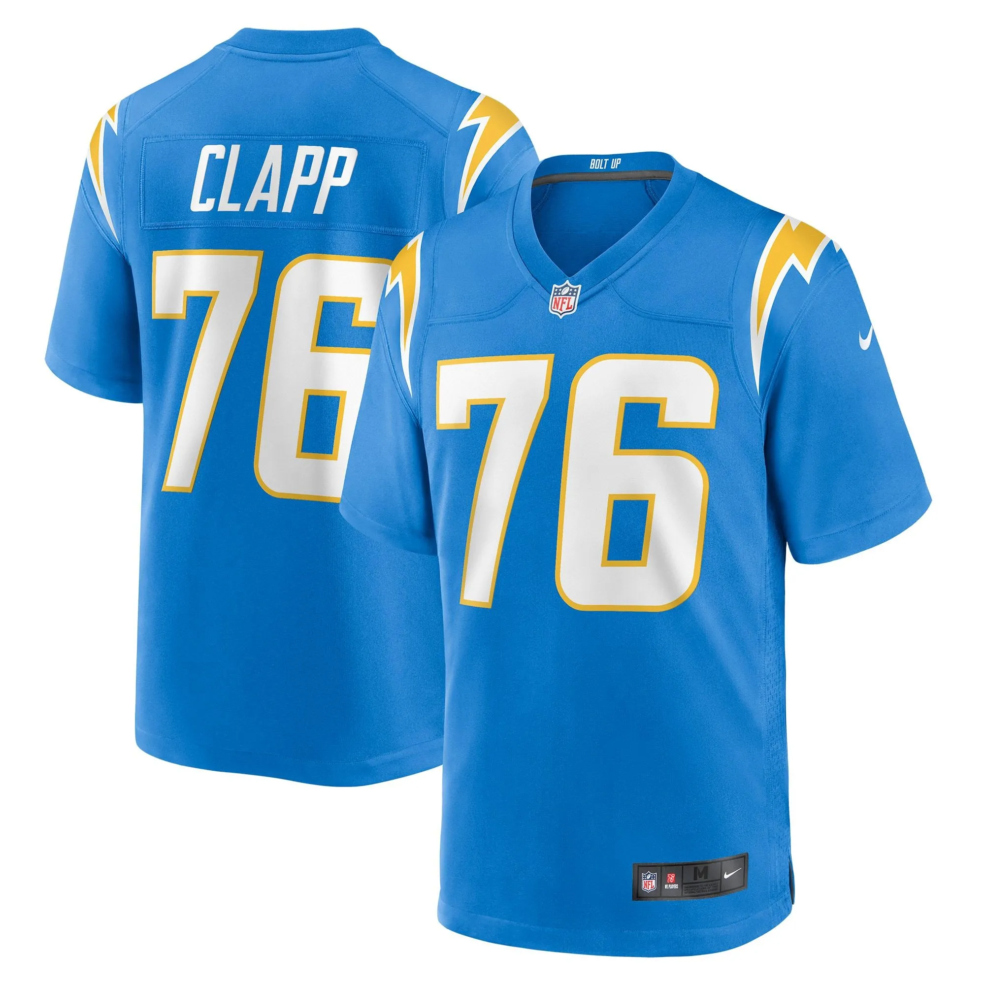 Will Clapp Los Angeles Chargers  Game Jersey - Powder Blue