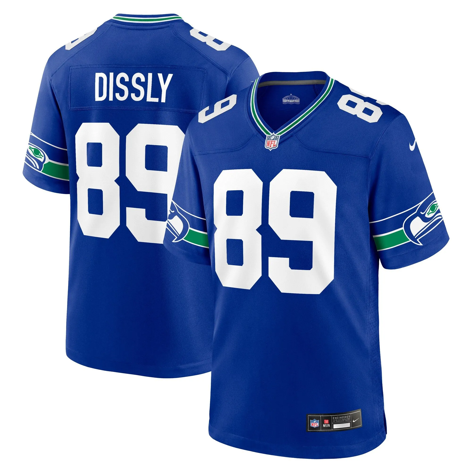 Will Dissly Seattle Seahawks  Throwback Player Game Jersey - Royal