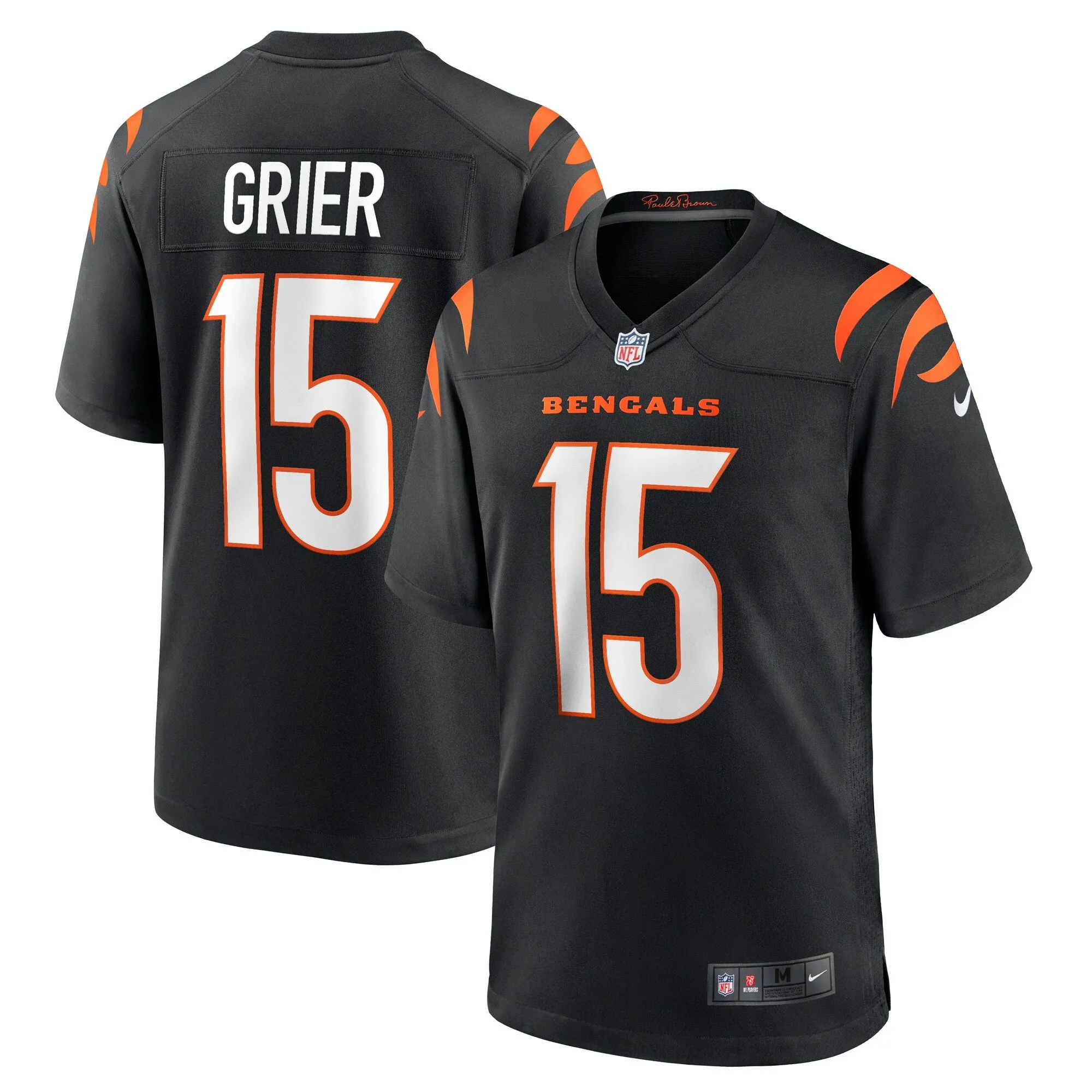 Will Grier Cincinnati Bengals  Team Game Jersey -  Black