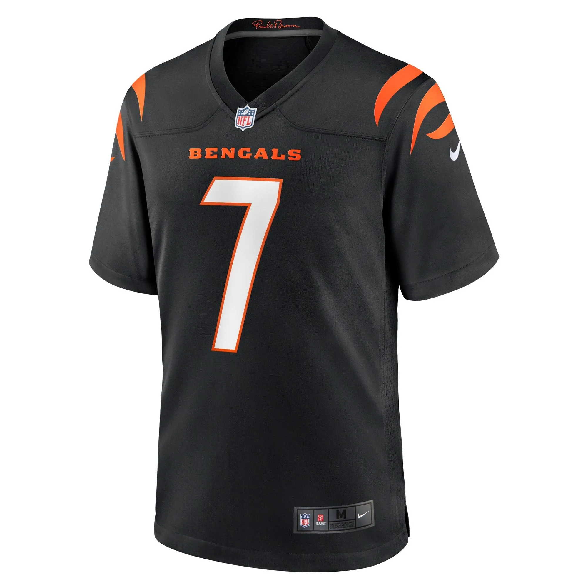 Will Grier Cincinnati Bengals  Team Game Jersey -  Black