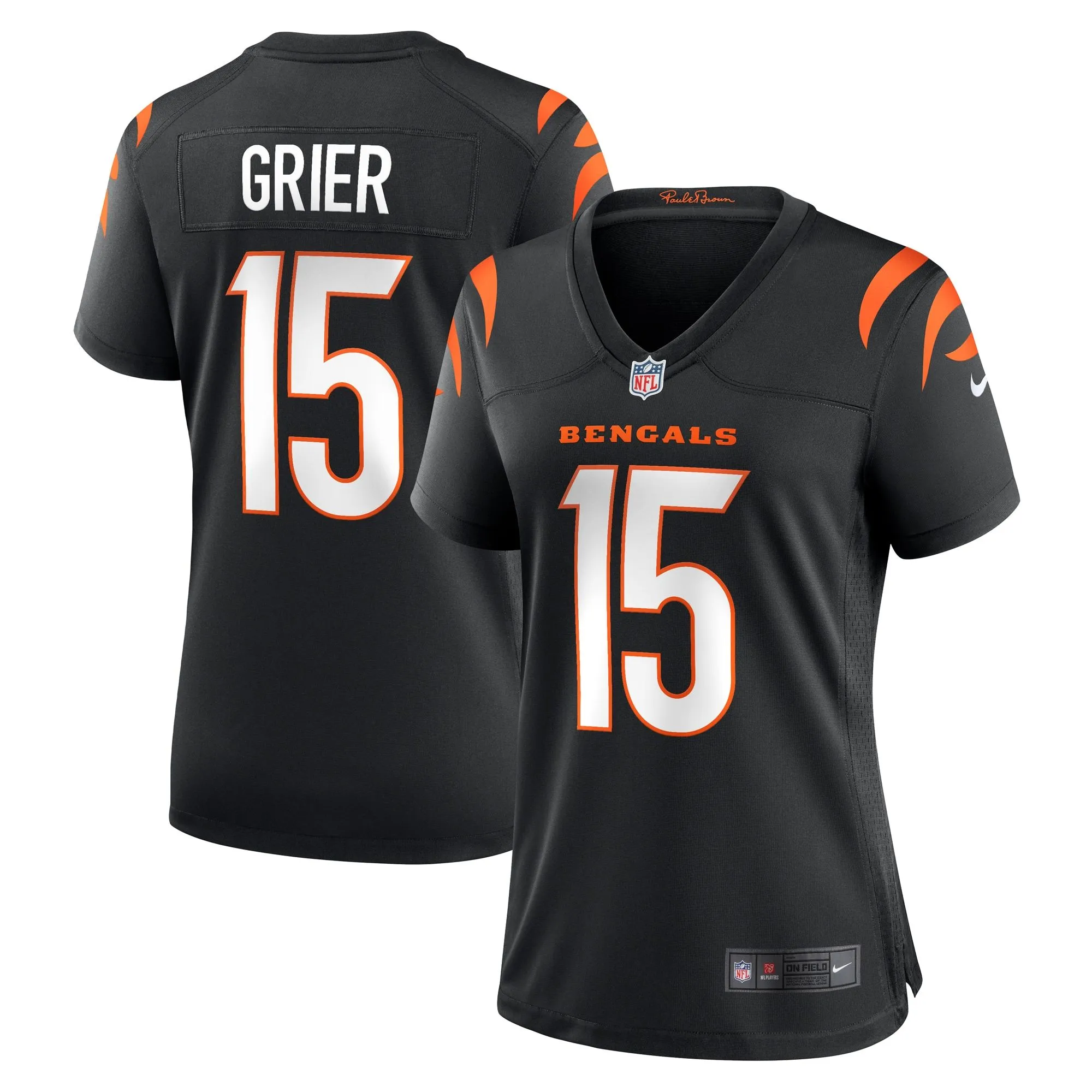 Will Grier Cincinnati Bengals  Women's Team Game Jersey -  Black