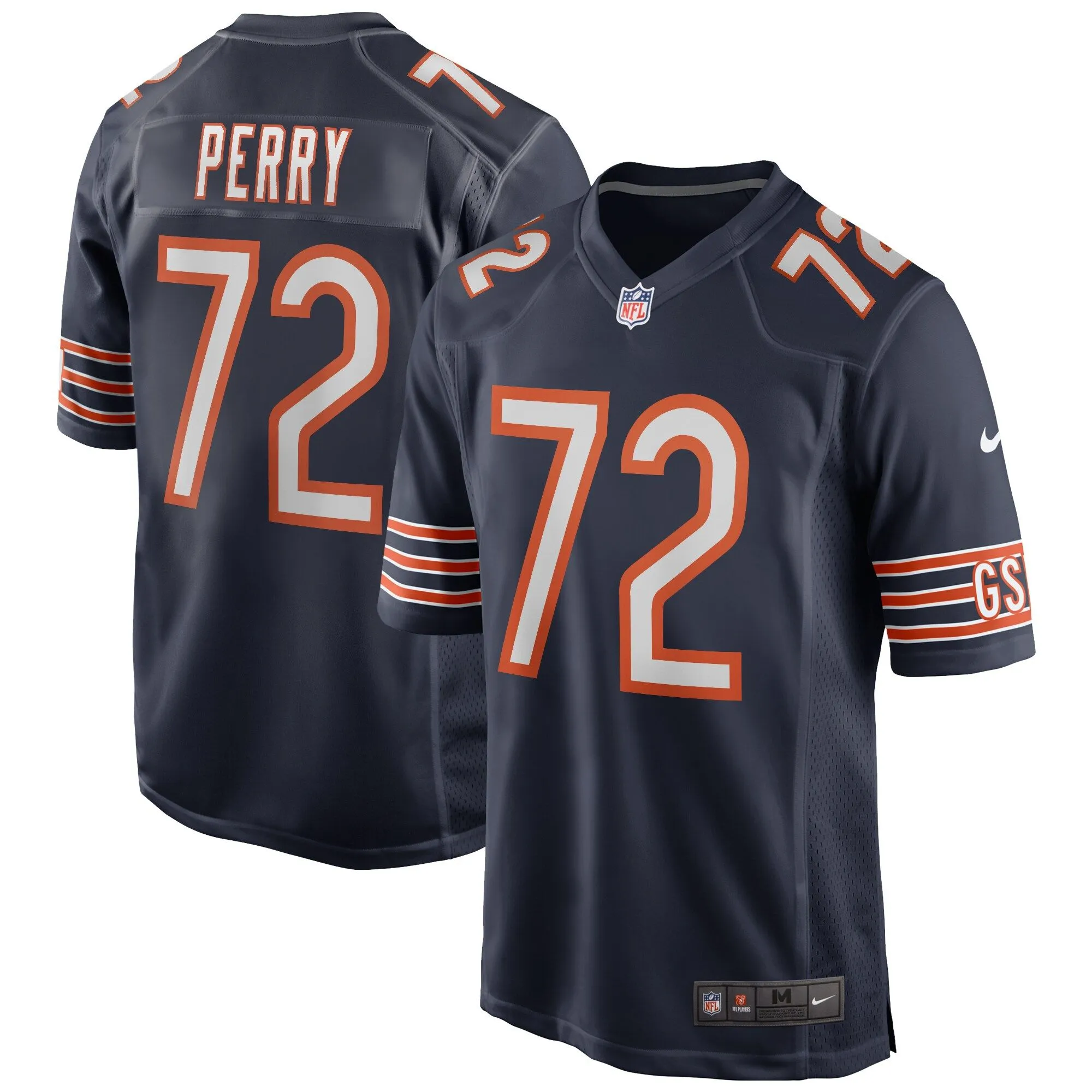 William Perry Chicago Bears  Game Retired Player Jersey - Navy