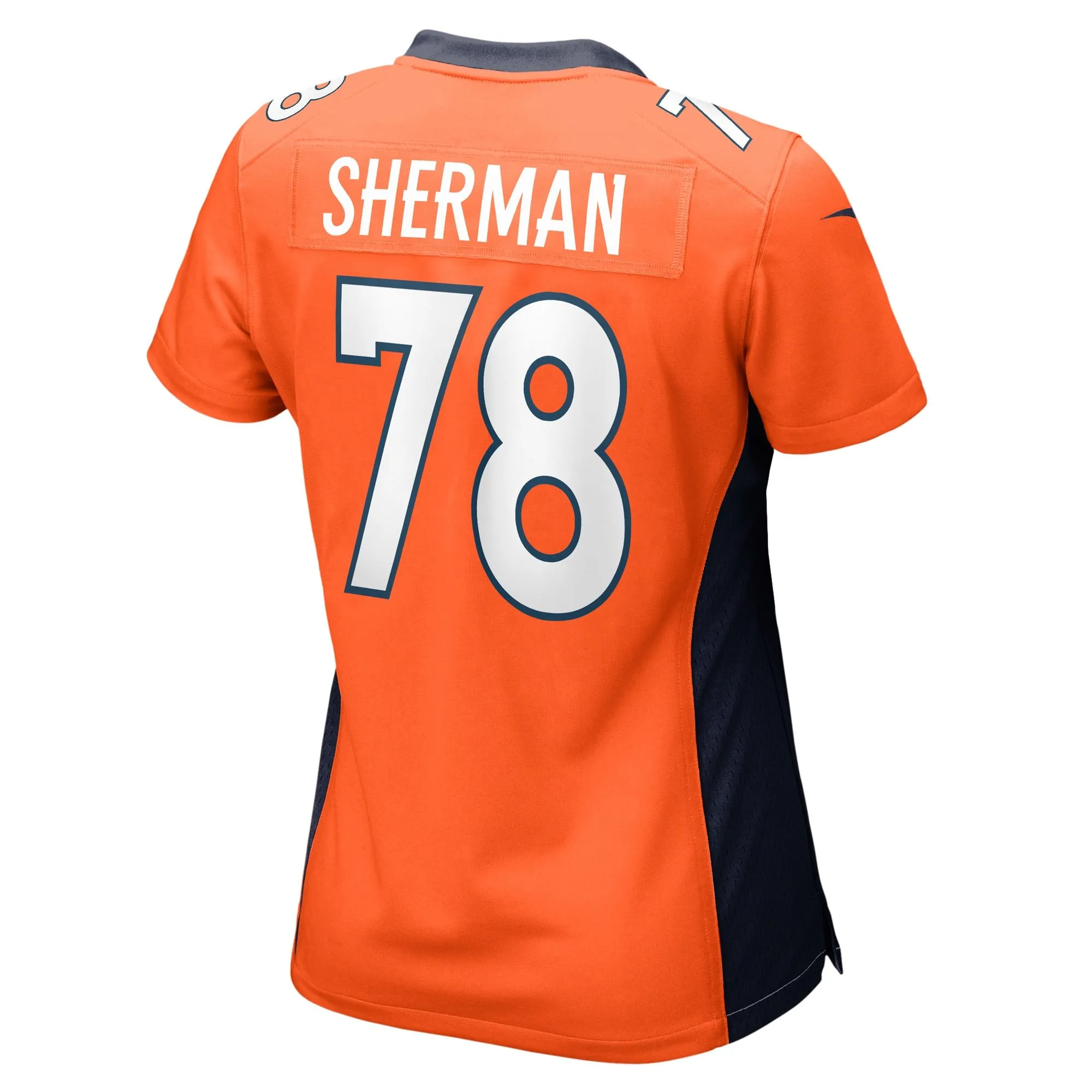 William Sherman Denver Broncos  Women's Team Game Jersey -  Orange