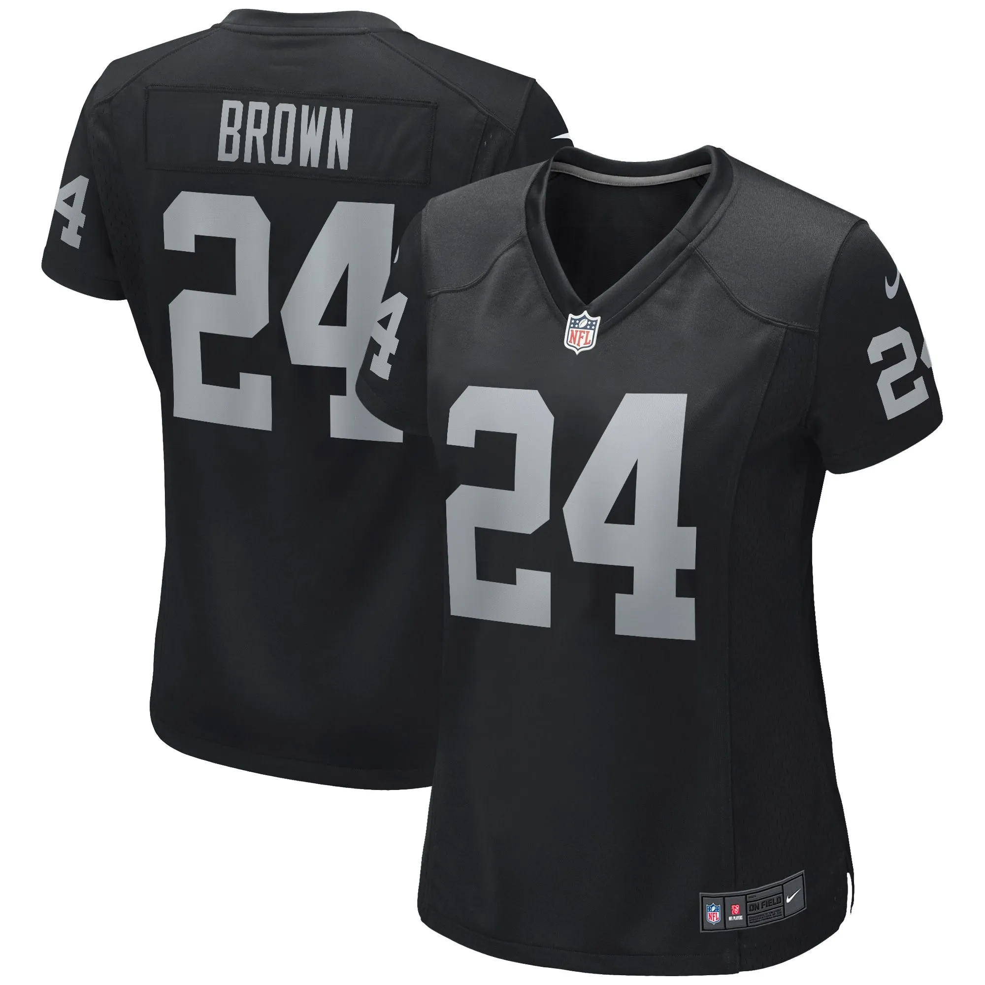 Willie Brown Las Vegas Raiders  Women's Game Retired Player Jersey - Black