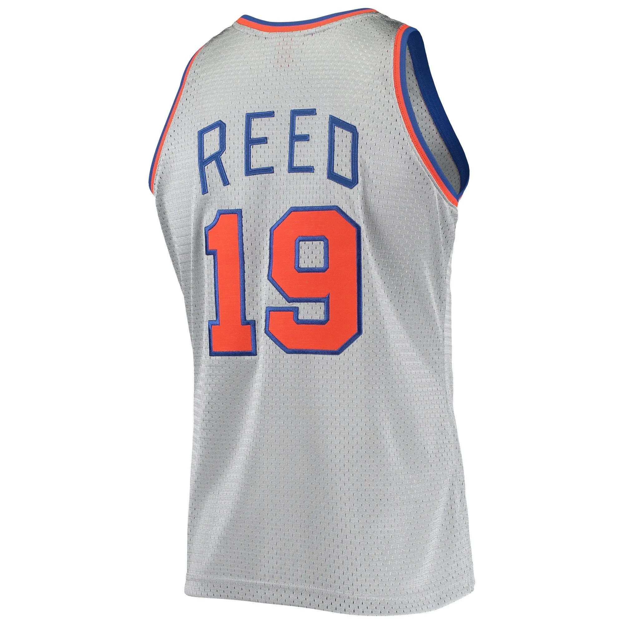 Willis Reed New York Knicks Mitchell & Ness 75th Anniversary 1969/70 Hardwood Classics Swingman Jersey - Silver