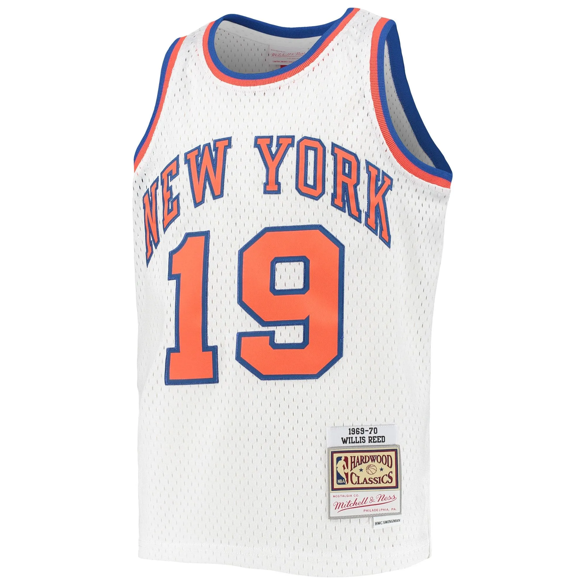 Willis Reed New York Knicks Mitchell & Ness Youth 1969/70 Hardwood Classics Swingman Jersey - White