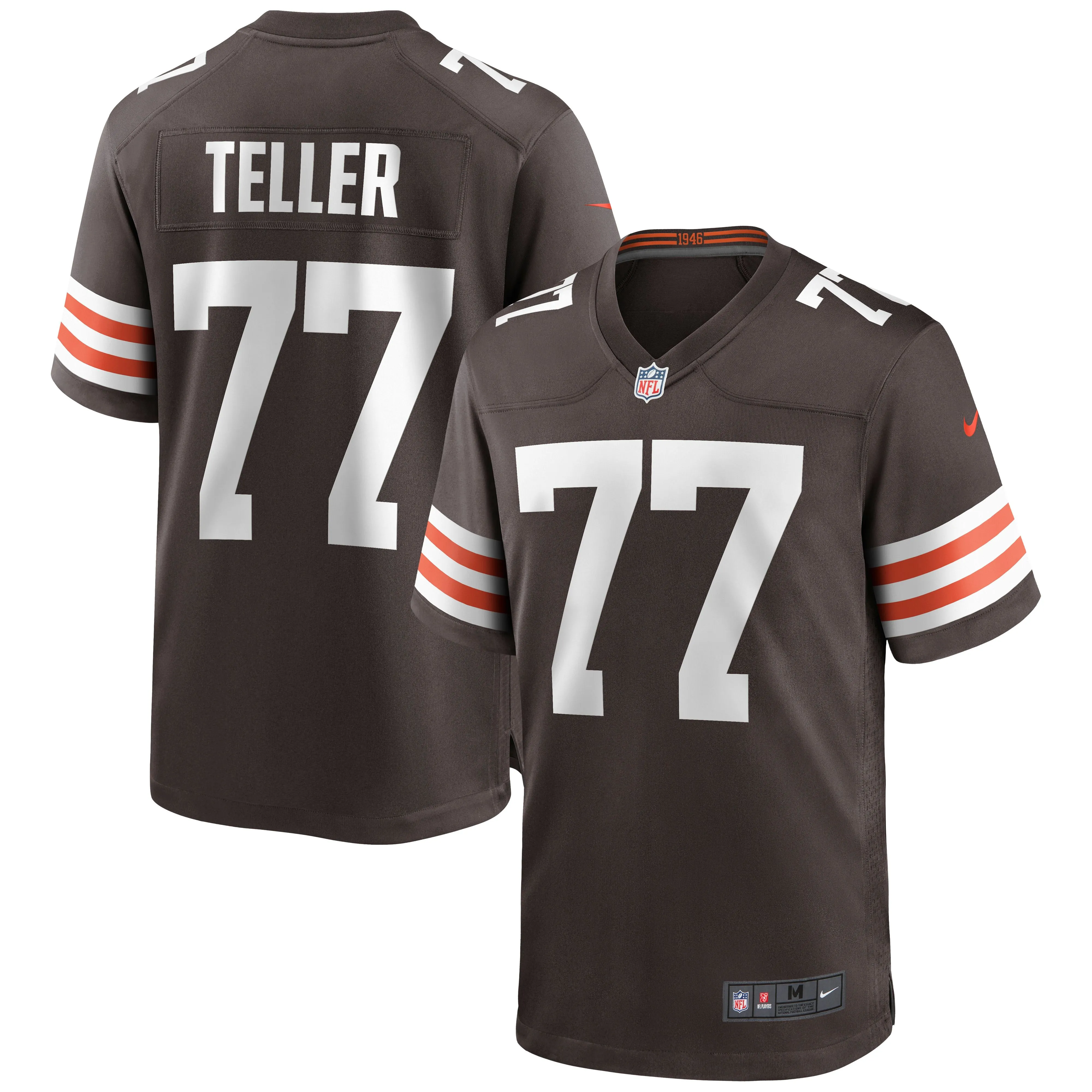 Wyatt Teller Cleveland Browns  Game Jersey - Brown