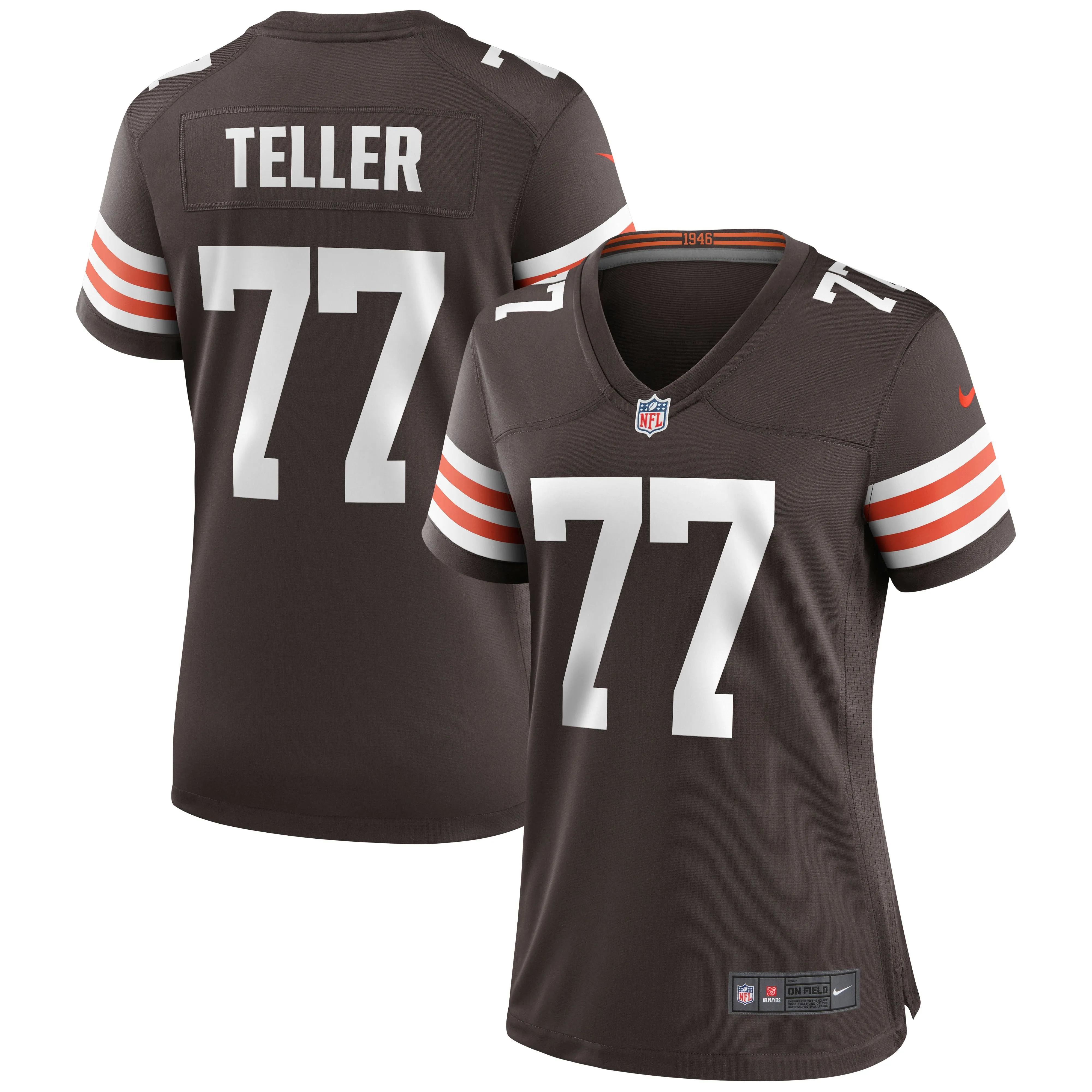 Wyatt Teller Cleveland Browns  Women's Game Jersey - Brown