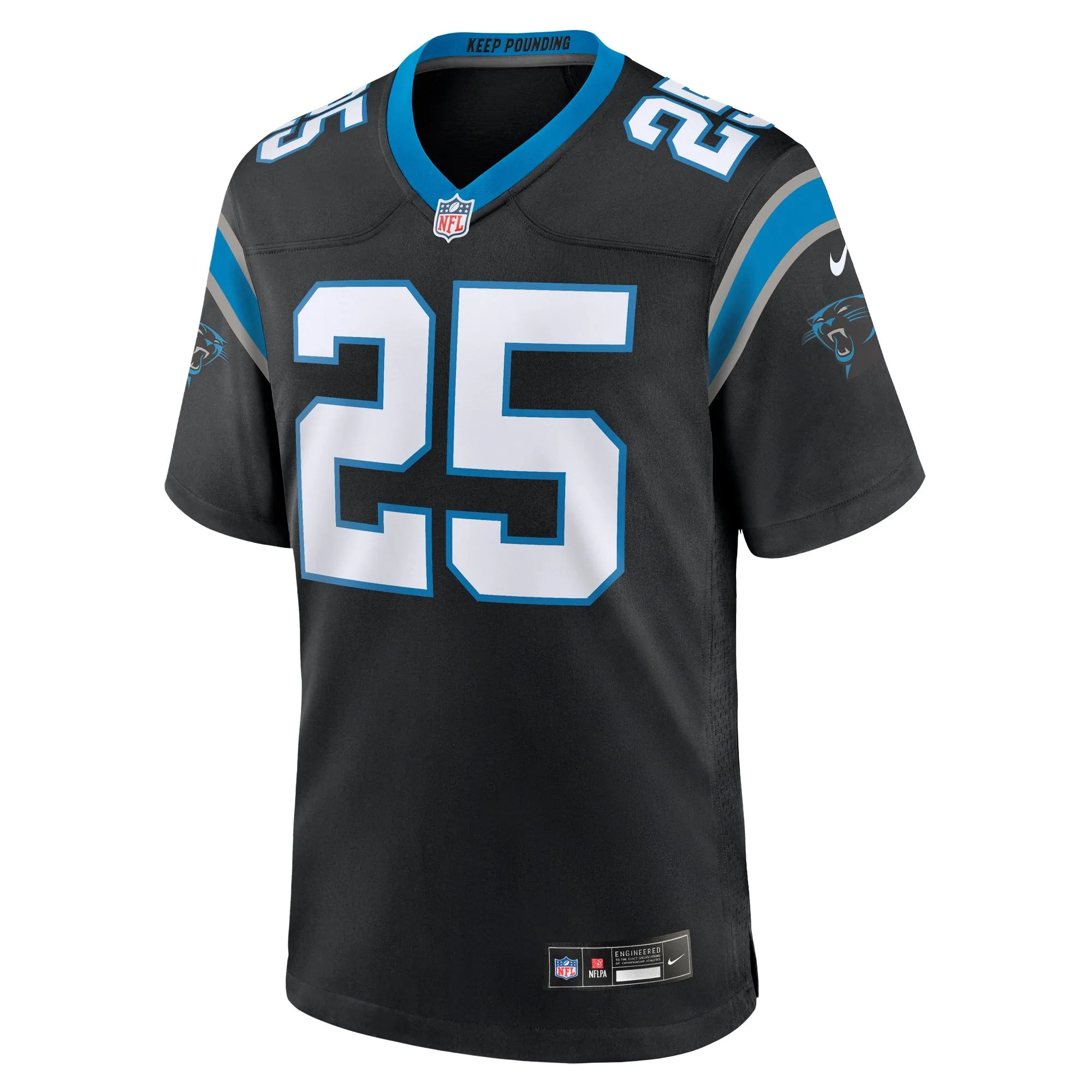 Xavier Woods Carolina Panthers  Team Game Jersey - Black