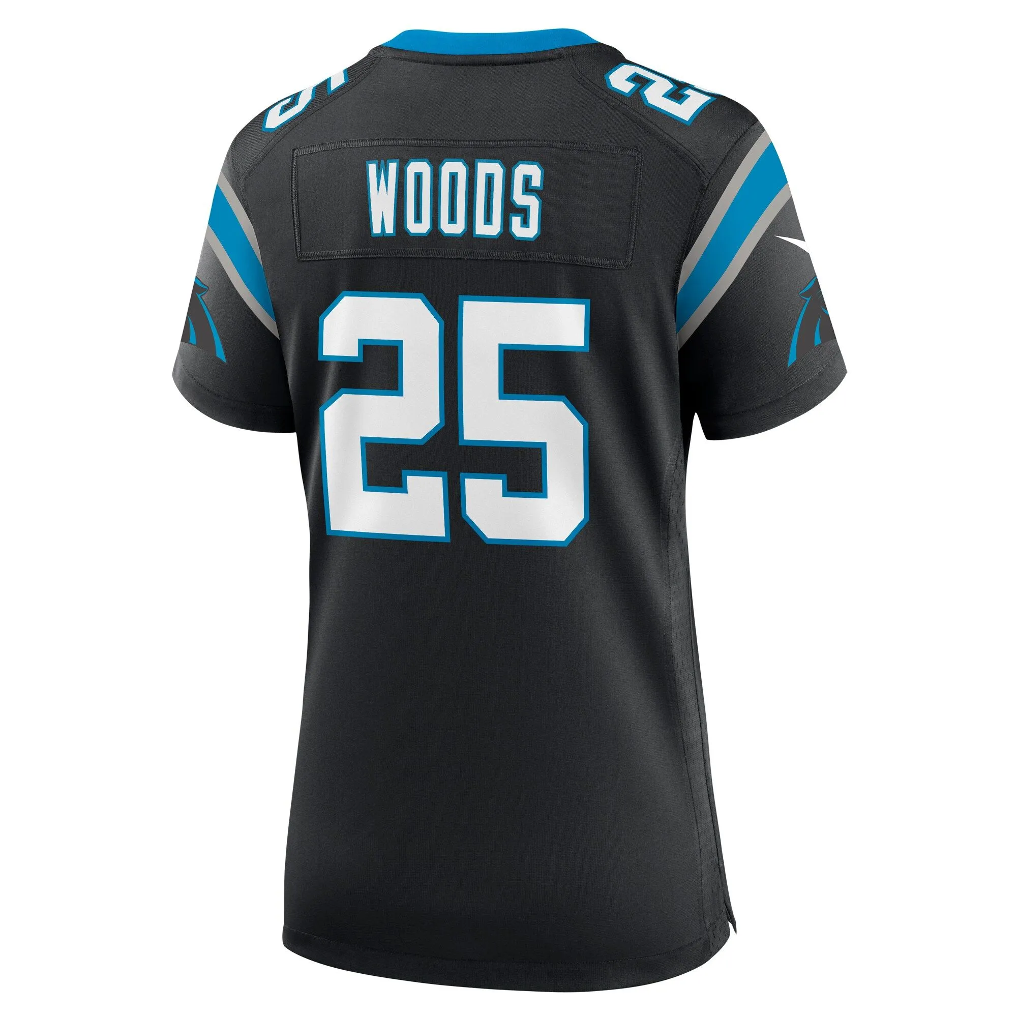 Xavier Woods Carolina Panthers  Women's Team Game Jersey - Black