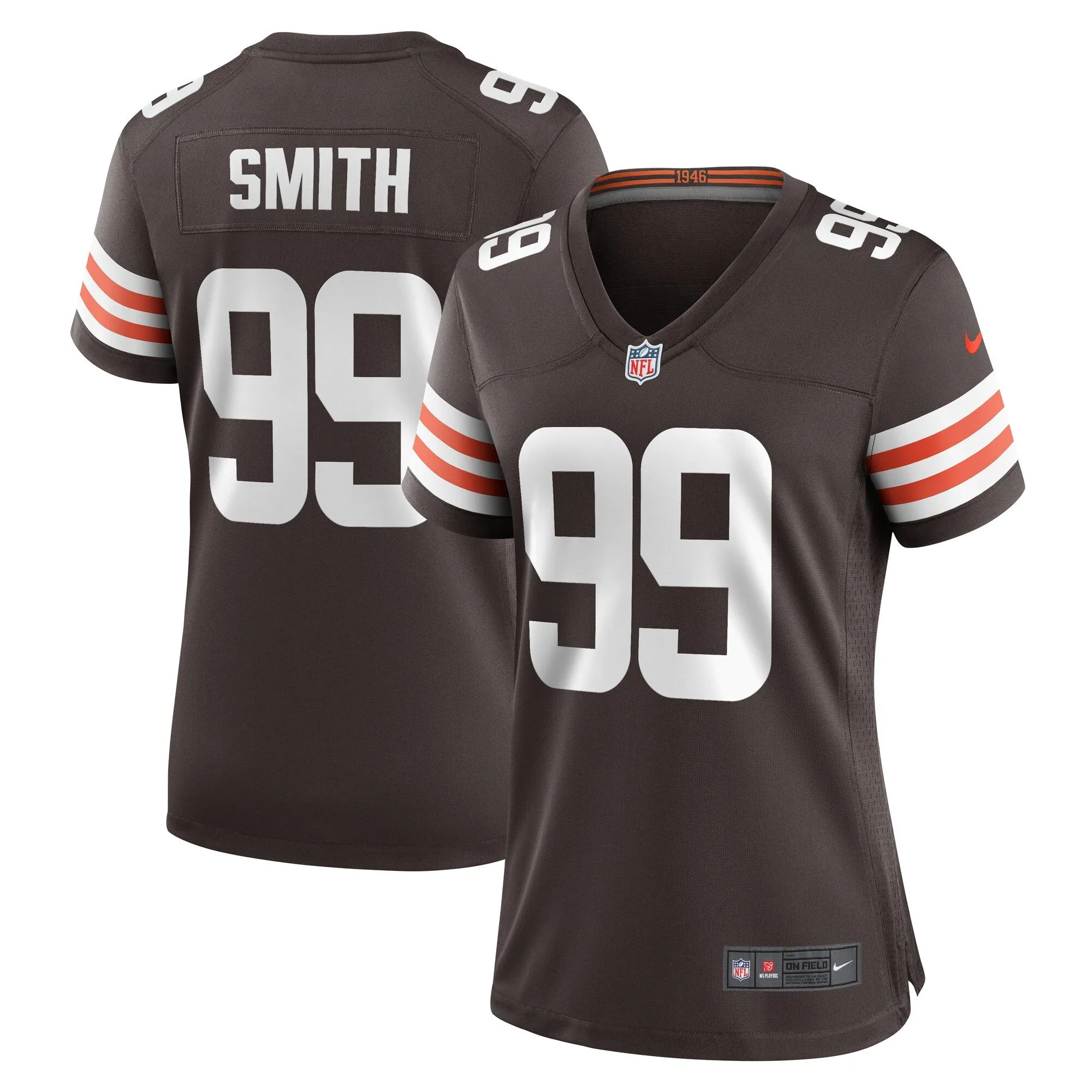 Za'Darius Smith Cleveland Browns  Women's Team Game Jersey -  Brown