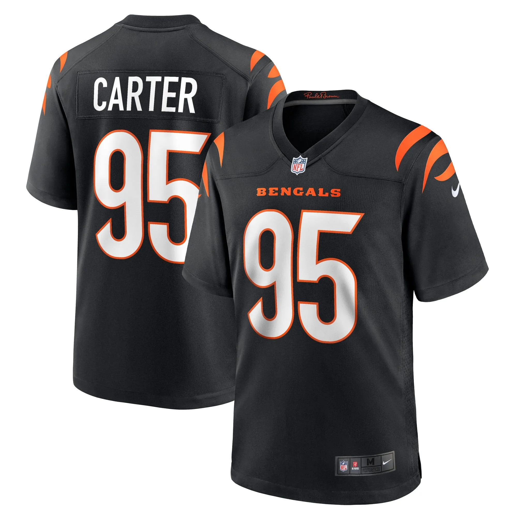 Zach Carter Cincinnati Bengals  Game Player Jersey - Black