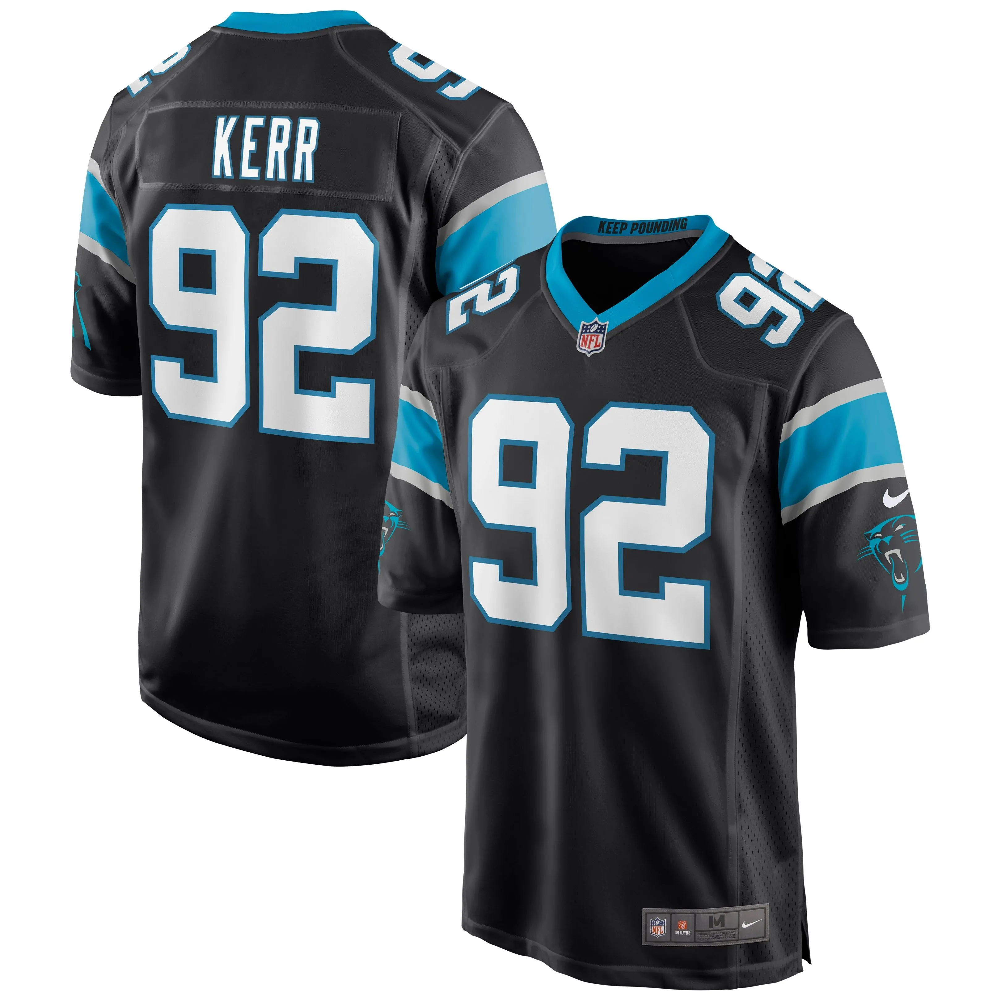 Zach Kerr Carolina Panthers  Game Jersey - Black