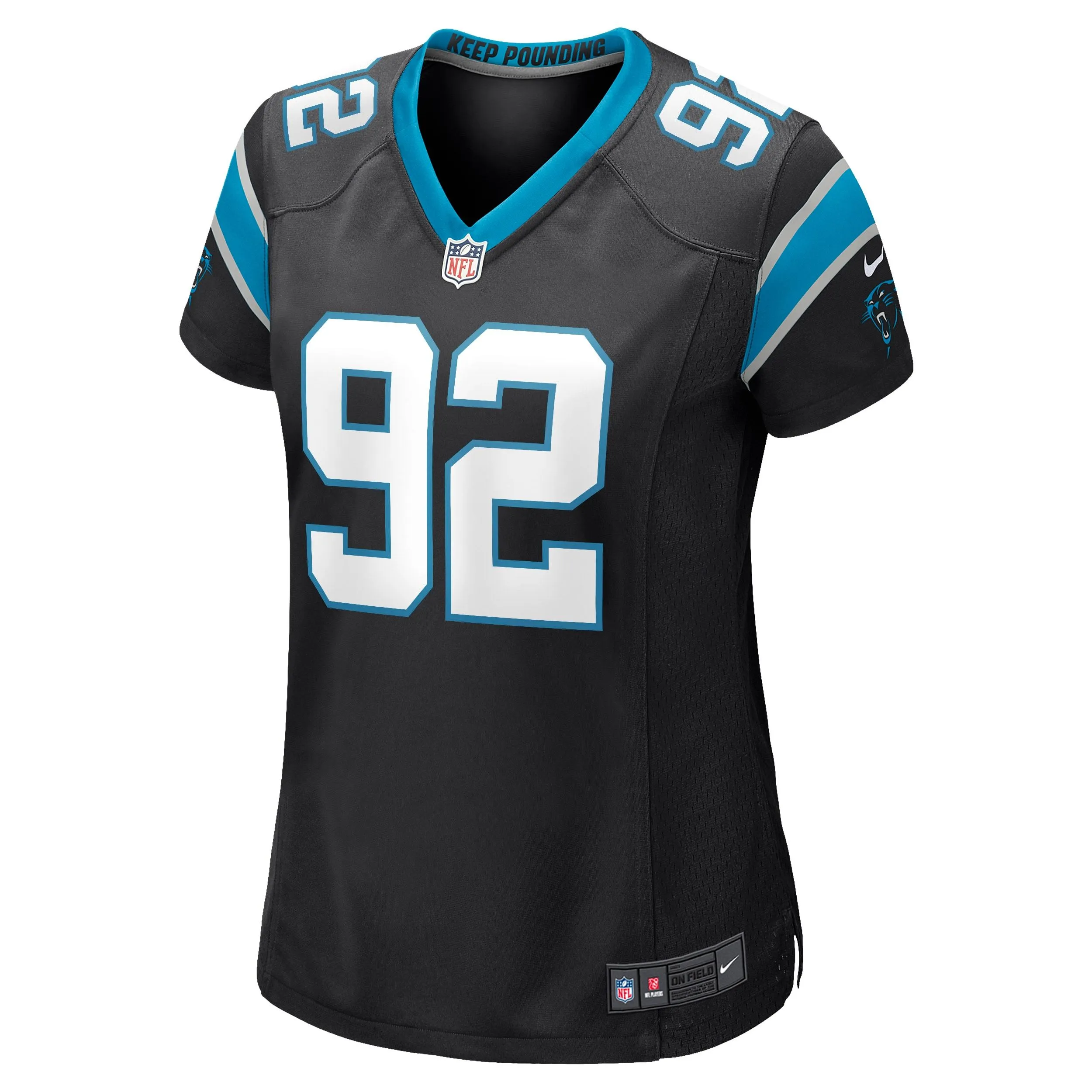 Zach Kerr Carolina Panthers  Women's Game Jersey - Black