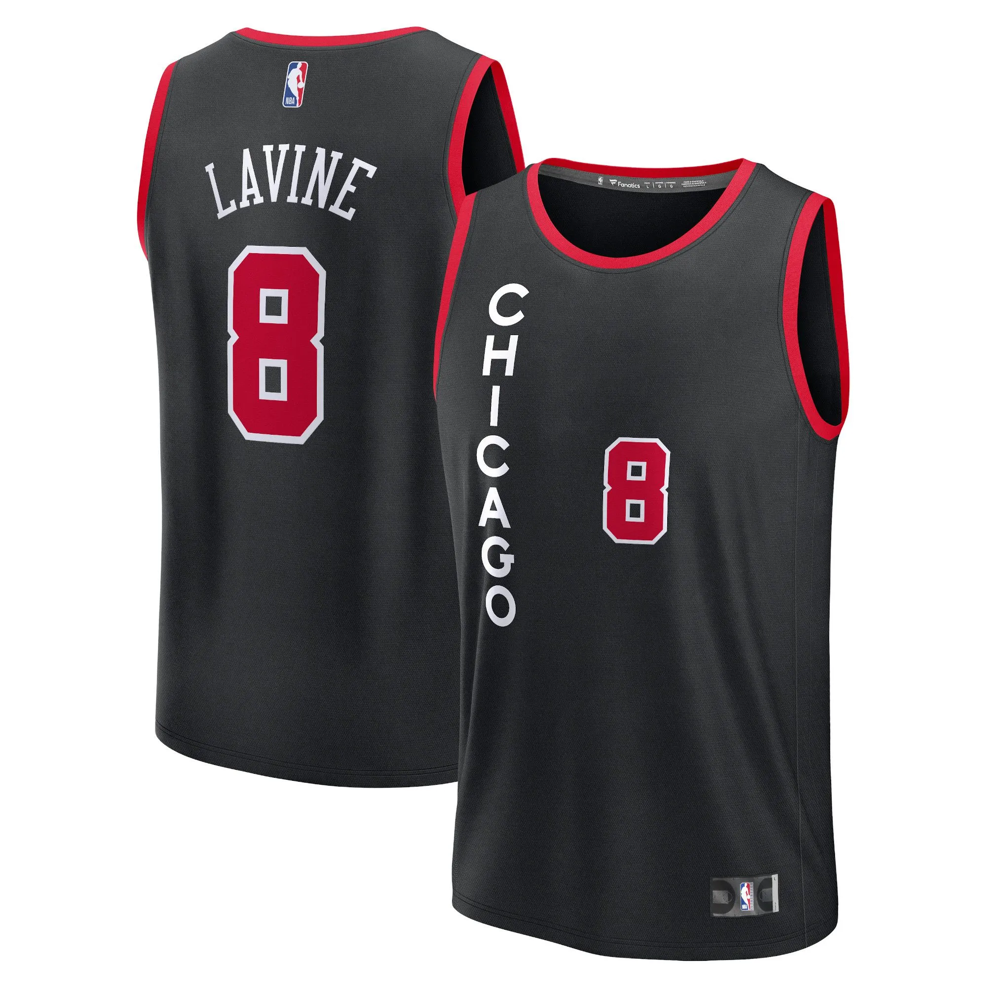 Zach LaVine Chicago Bulls Fanatics Branded Fast Break Jersey - Black - City Edition