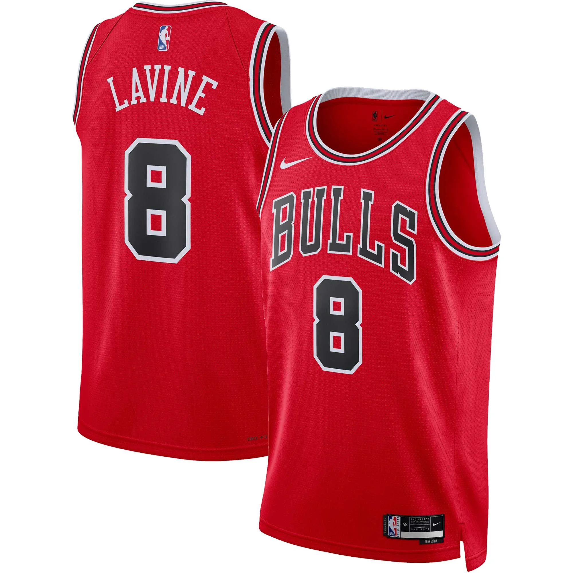 Zach LaVine Chicago Bulls  Unisex Swingman Jersey - Icon Edition - Red