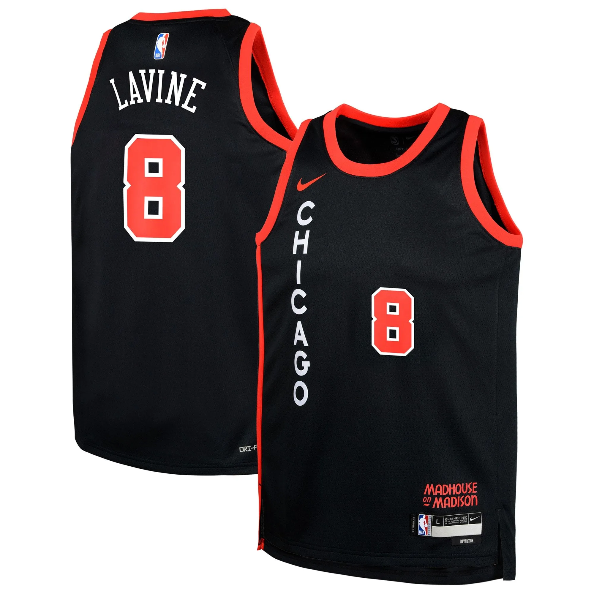 Zach LaVine Chicago Bulls  Youth  Swingman Replica Jersey - City Edition - Black