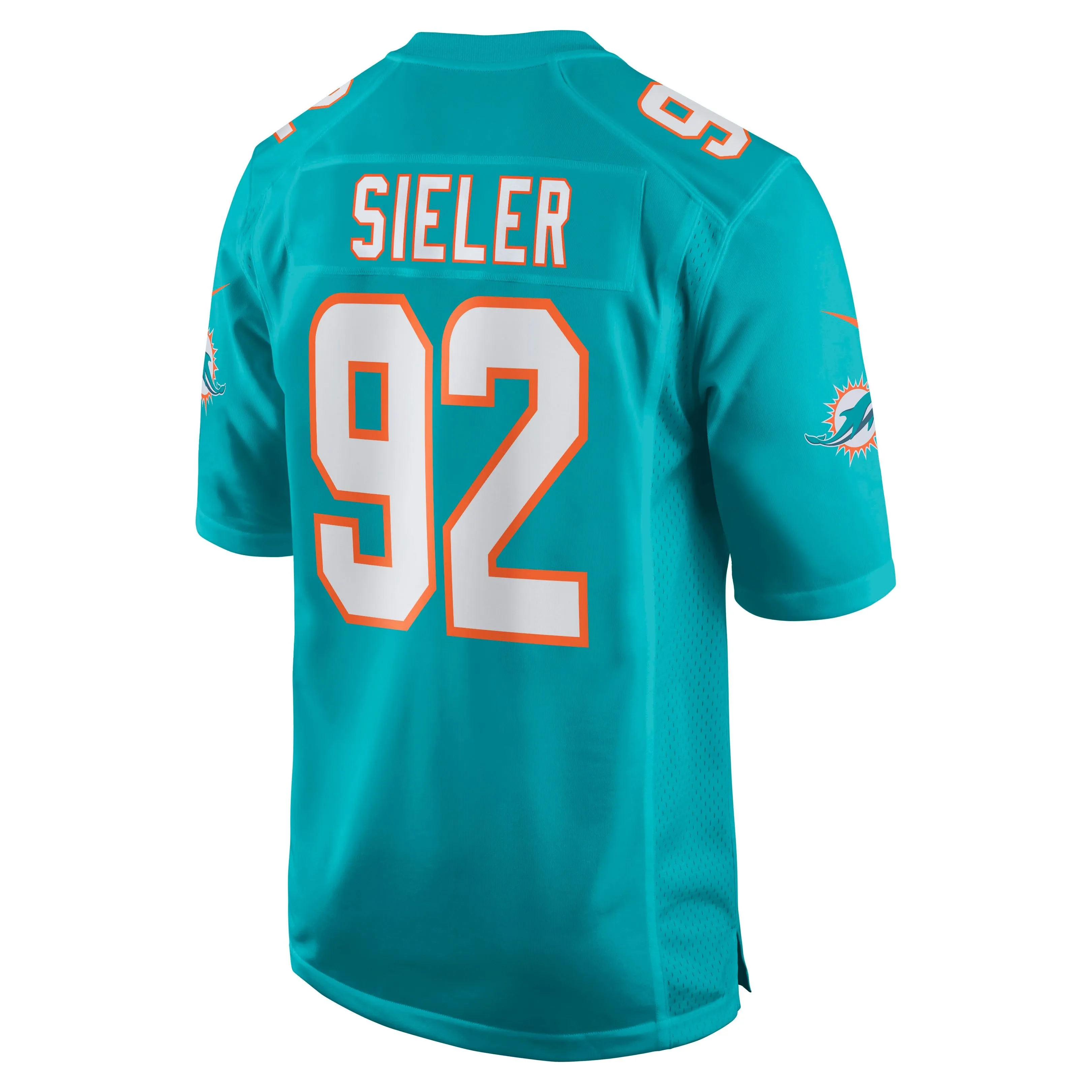 Zach Sieler Miami Dolphins  Game Jersey - Aqua