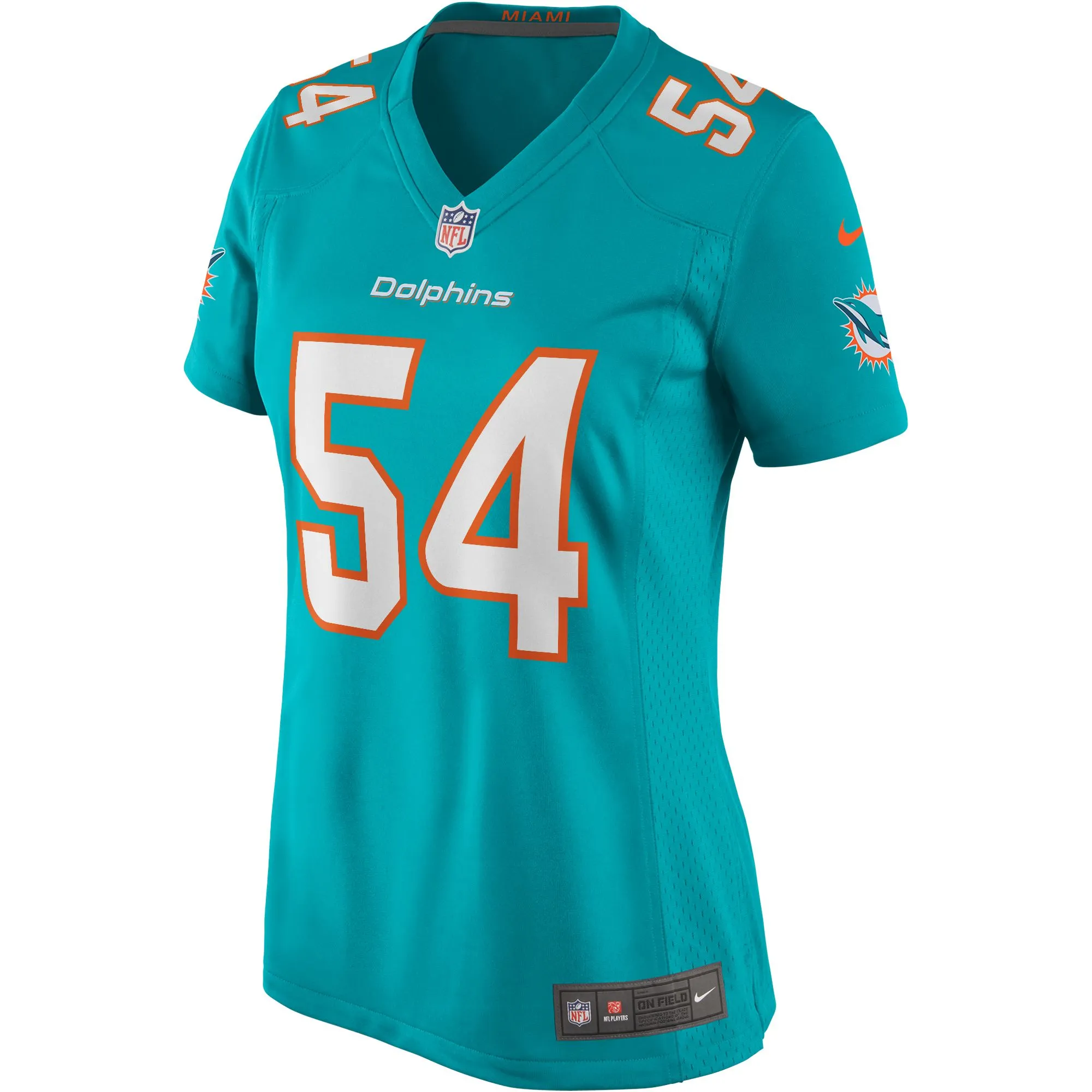 Zach Thomas Miami Dolphins  Women's Game Retired Player Jersey - Aqua