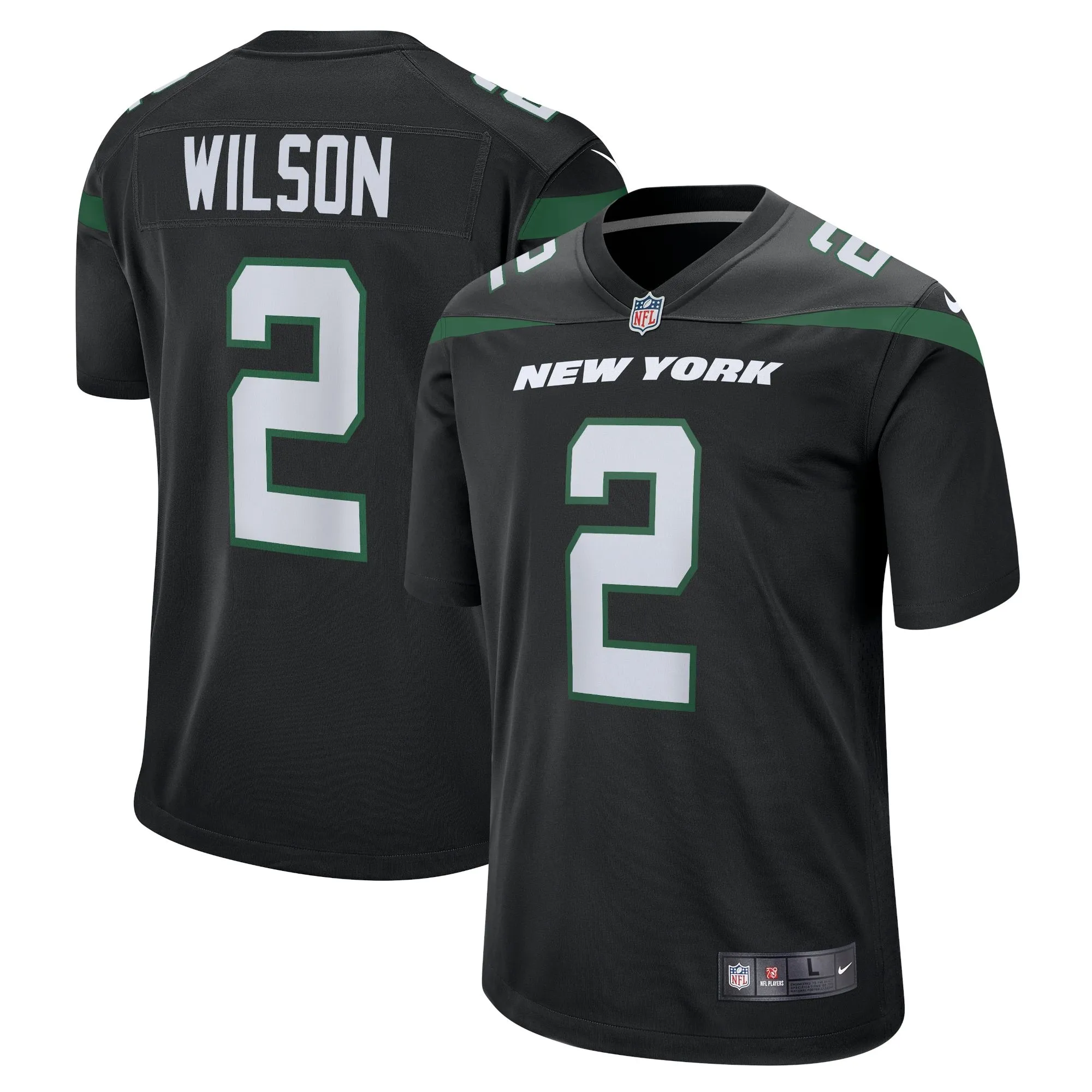 Zach Wilson New York Jets  Alternate Game Jersey - Black