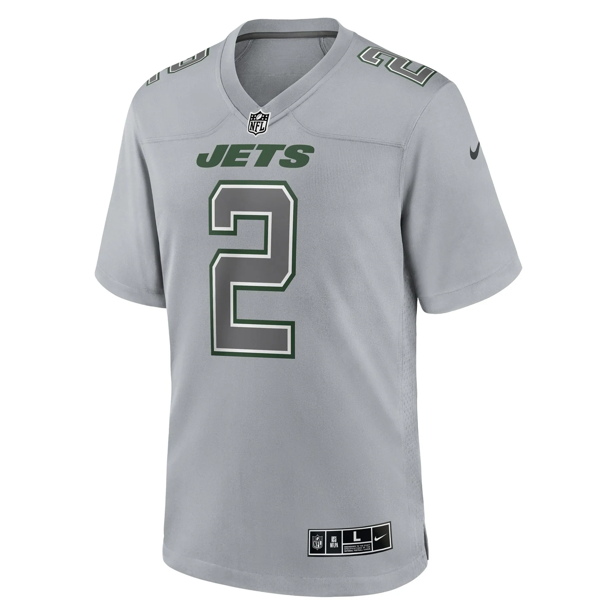 Zach Wilson New York Jets  Atmosphere Fashion Game Jersey - Gray