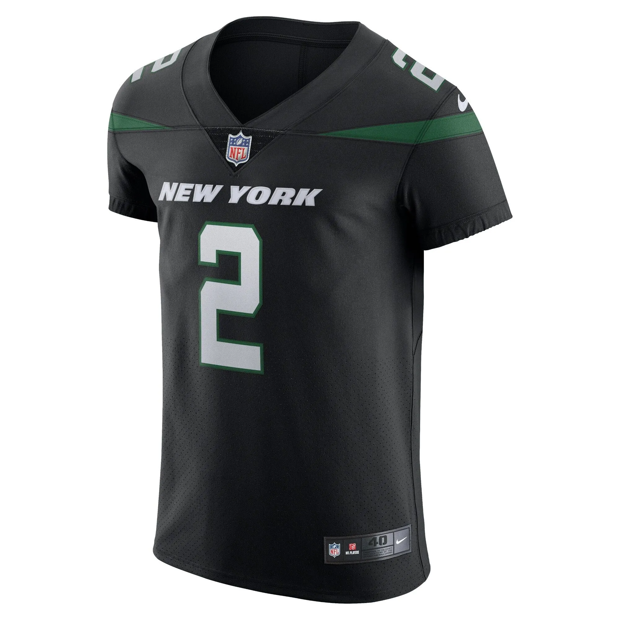 Zach Wilson New York Jets  Vapor Elite Jersey - Stealth Black