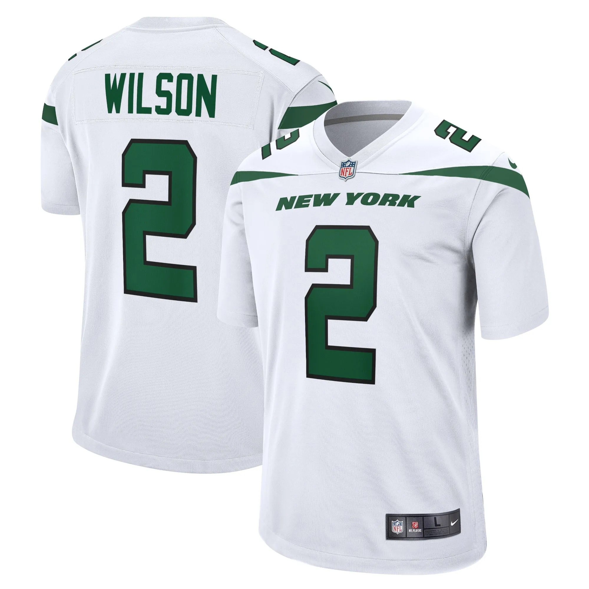 Zach Wilson New York Jets  White Game Jersey - White