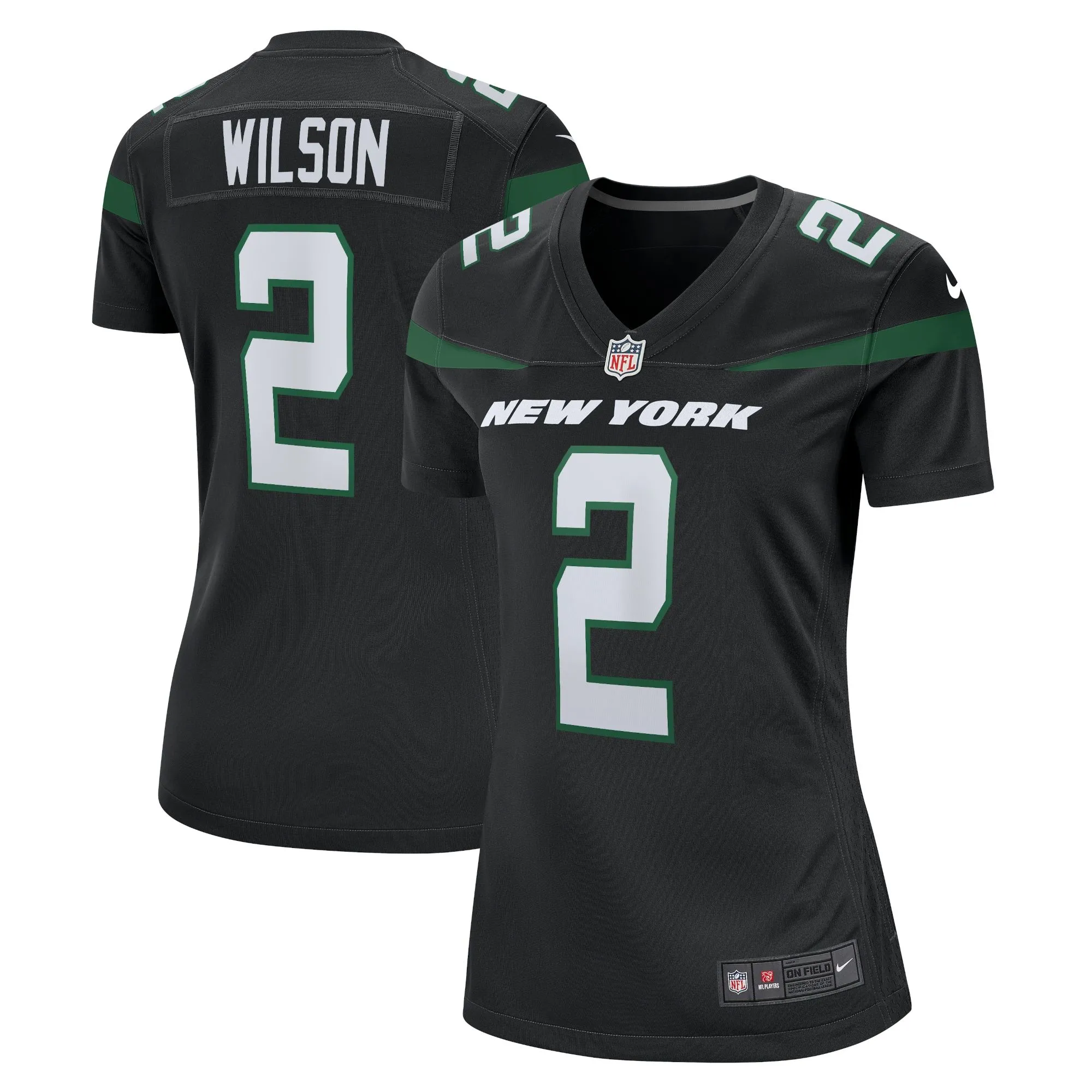 Zach Wilson New York Jets  Women's Player Jersey - Black