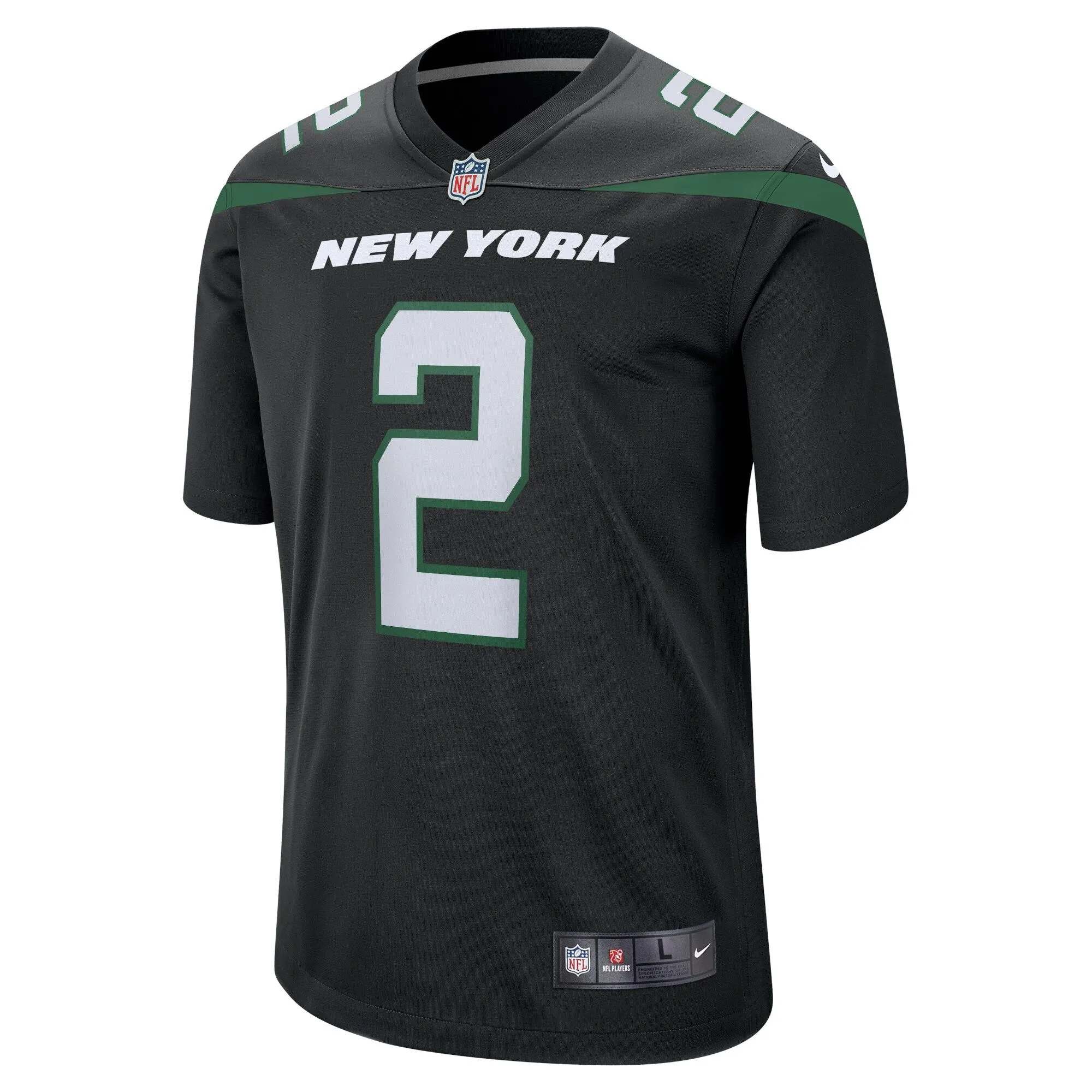 Zach Wilson New York Jets  Youth Game Jersey - Black