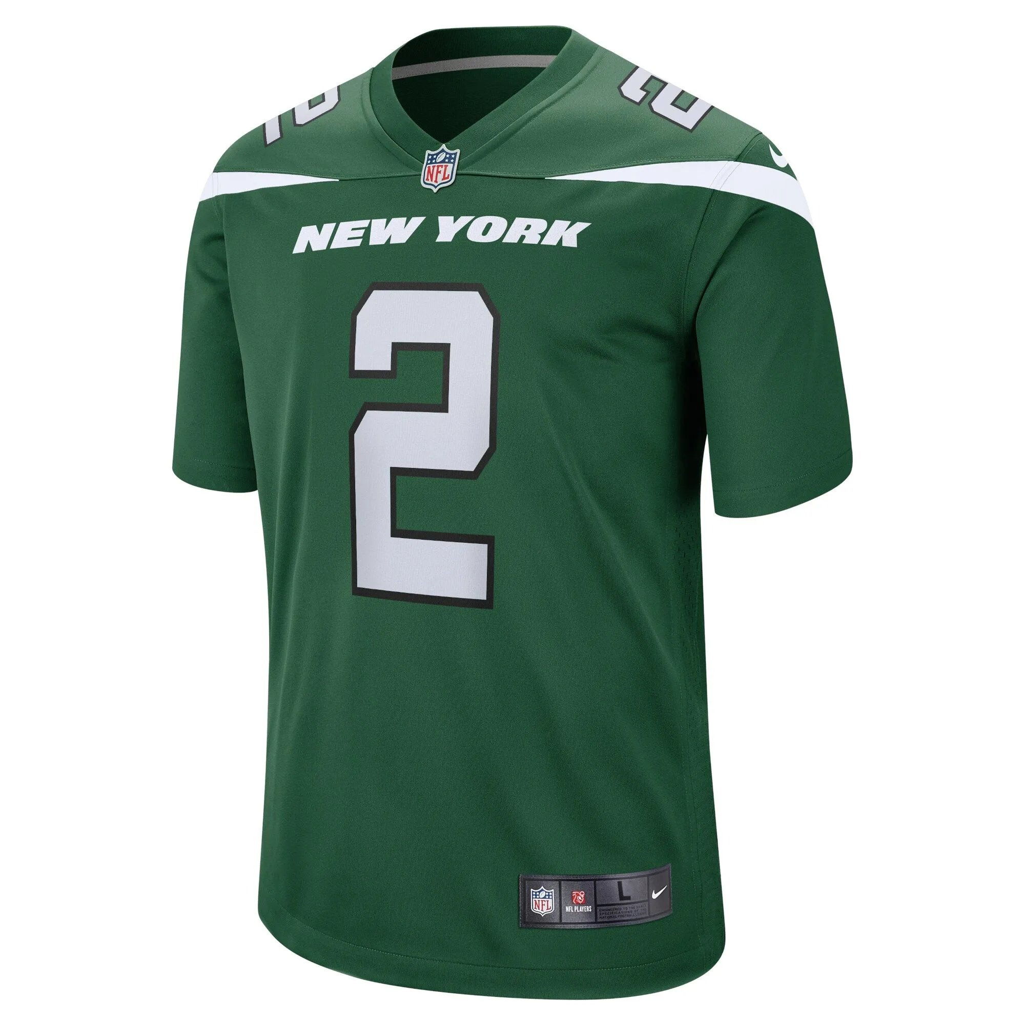 Zach Wilson New York Jets  Youth Game Jersey - Gotham Green