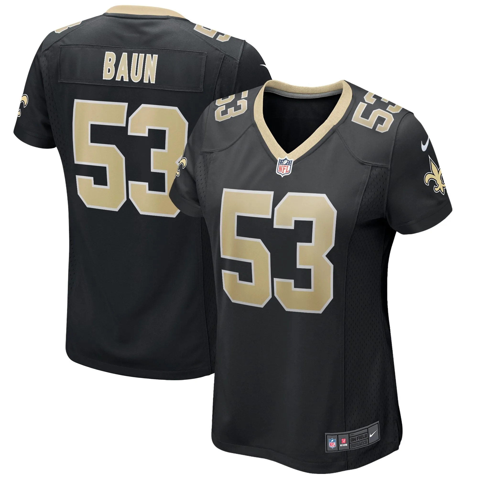 Zack Baun New Orleans Saints  Women's Game Jersey - Black