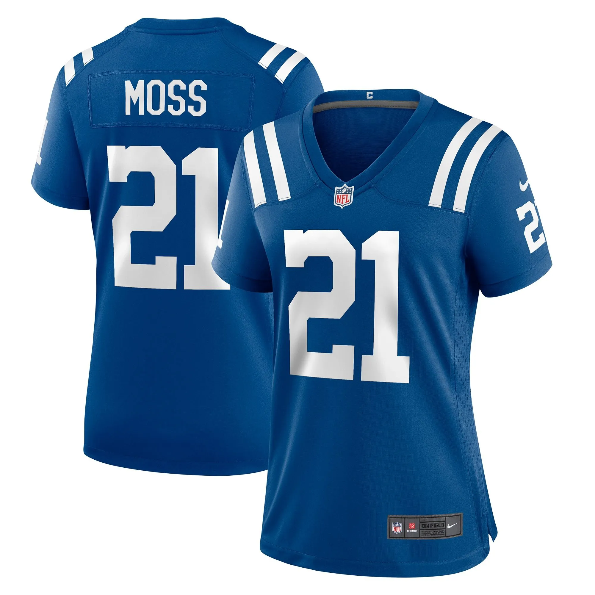 Zack Moss Indianapolis Colts  Women's Game Player Jersey - Royal